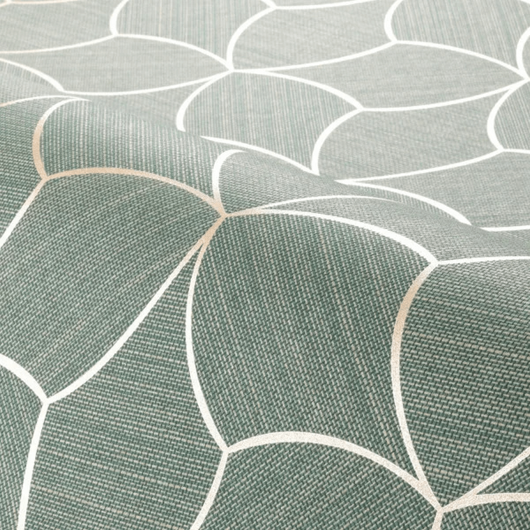 Structuurtapijt dat vlechtwerk met een metallic effect imiteert TRESSANA - CÉLADON/DORÉ groen