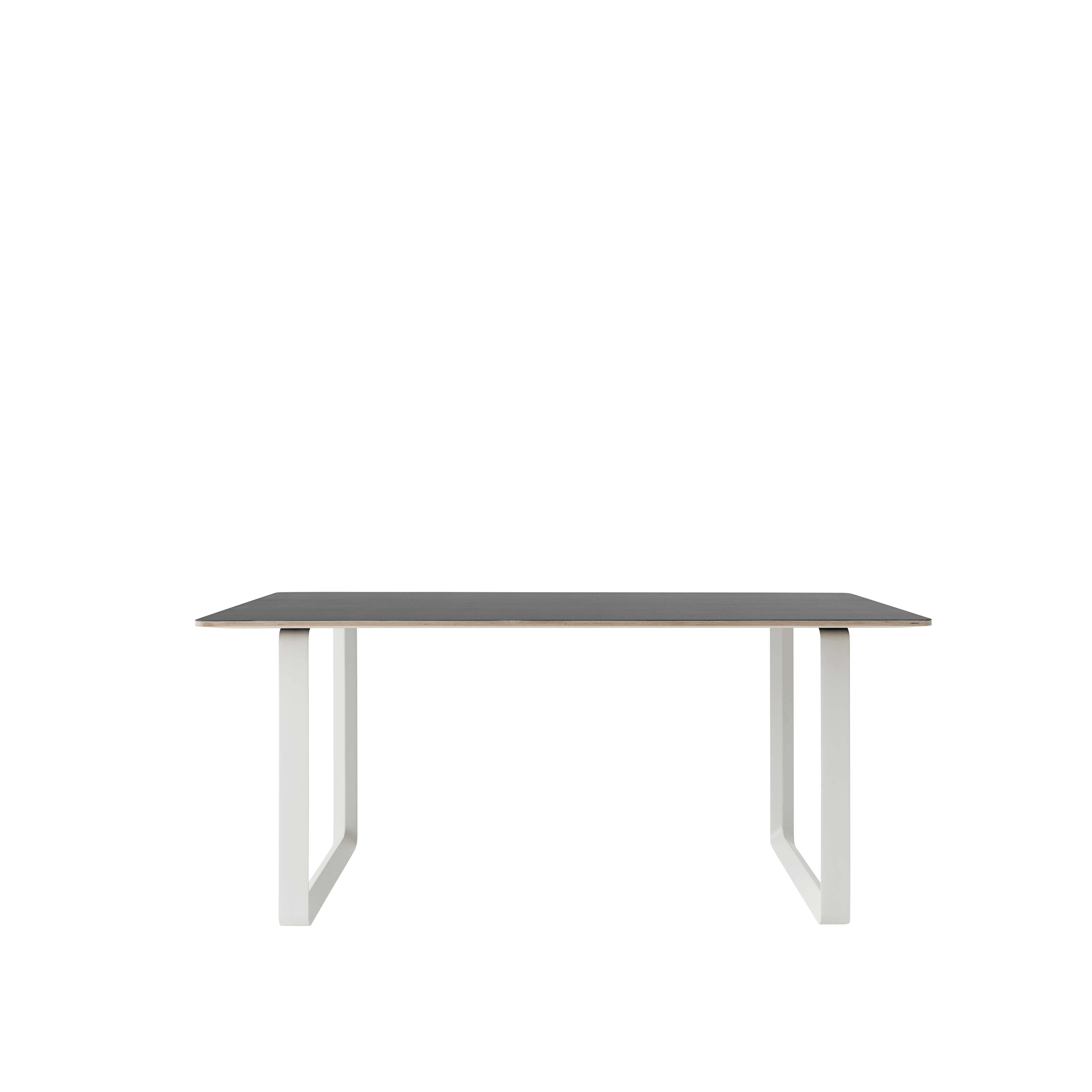 Tafel 70/70 zwart met witte basis