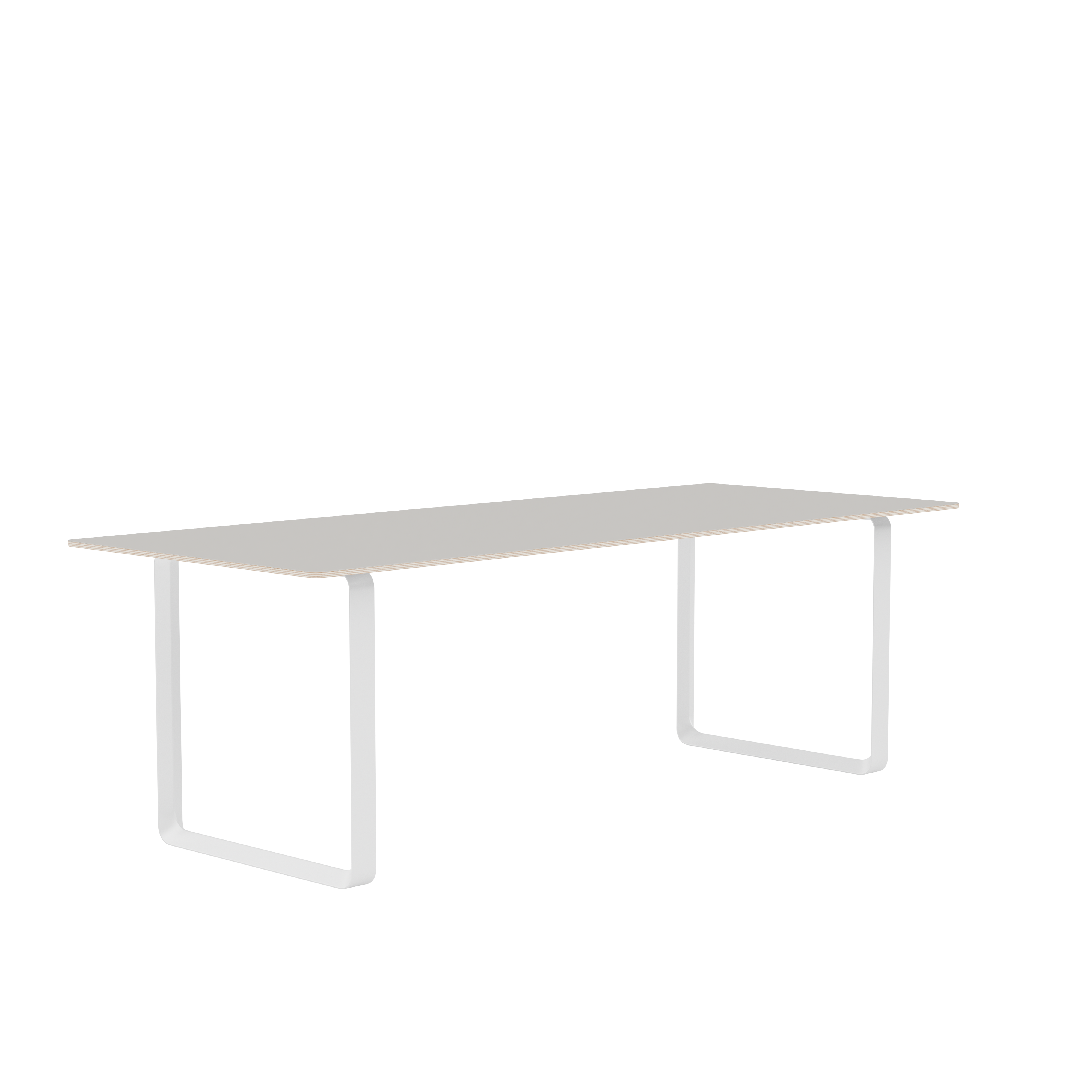 Tafel 70/70 grijs met witte basis