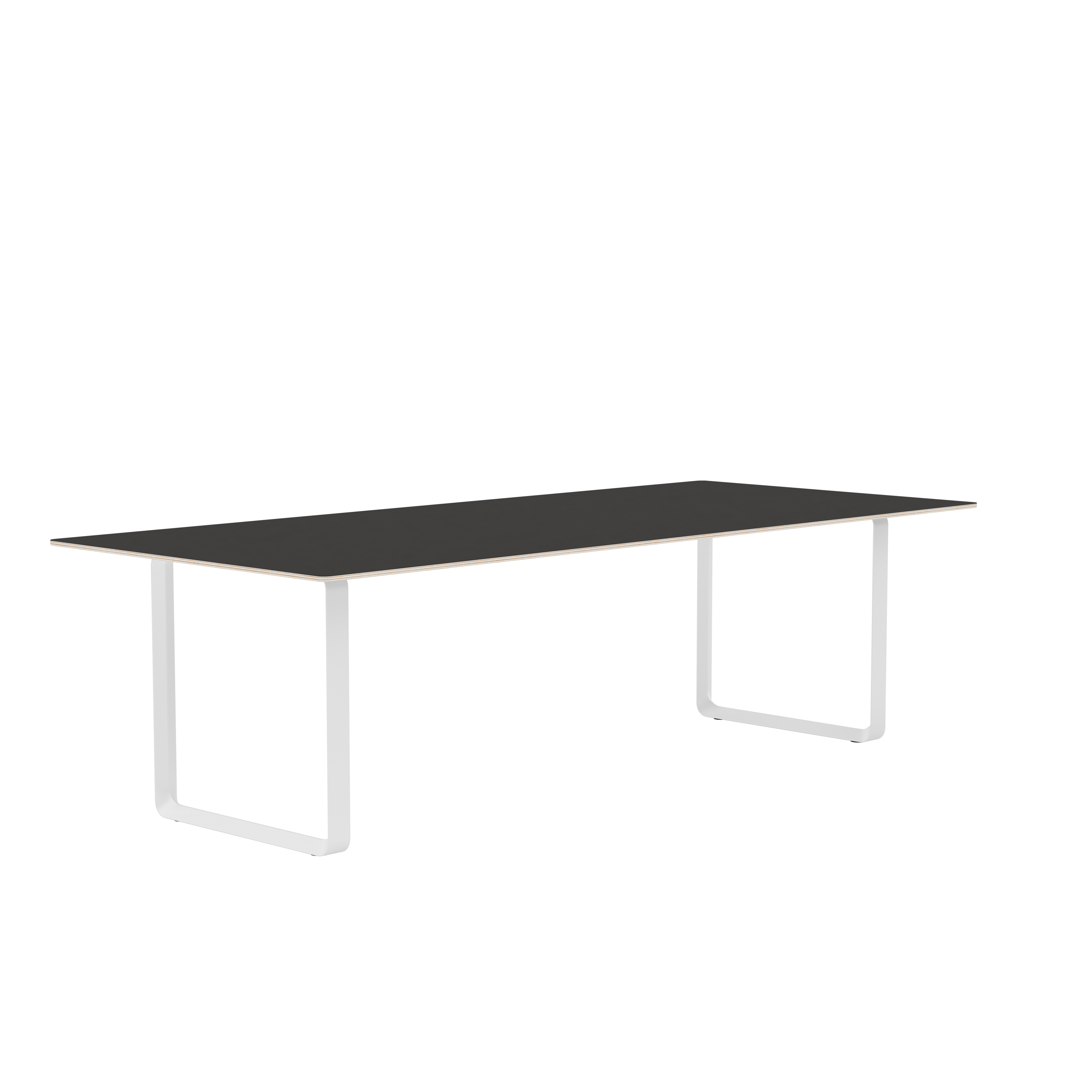 Tafel 70/70 zwart met witte basis