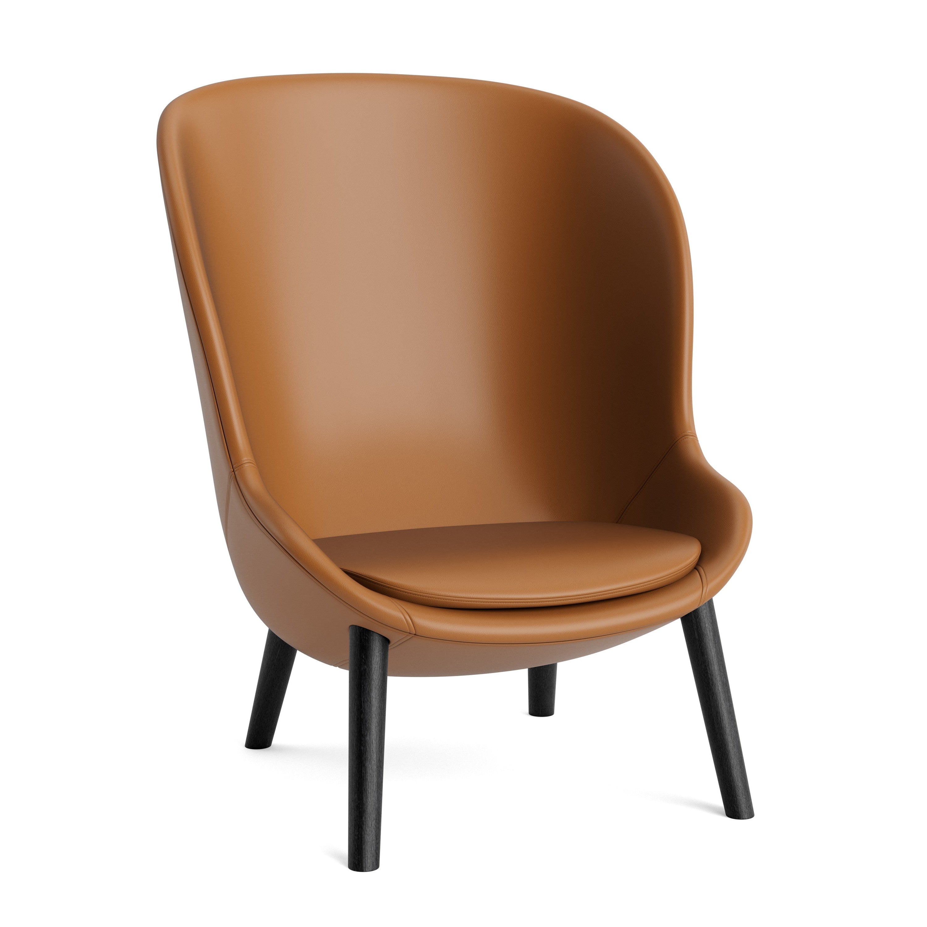 Fotel HYG HIGH z czarną dębową podstawą