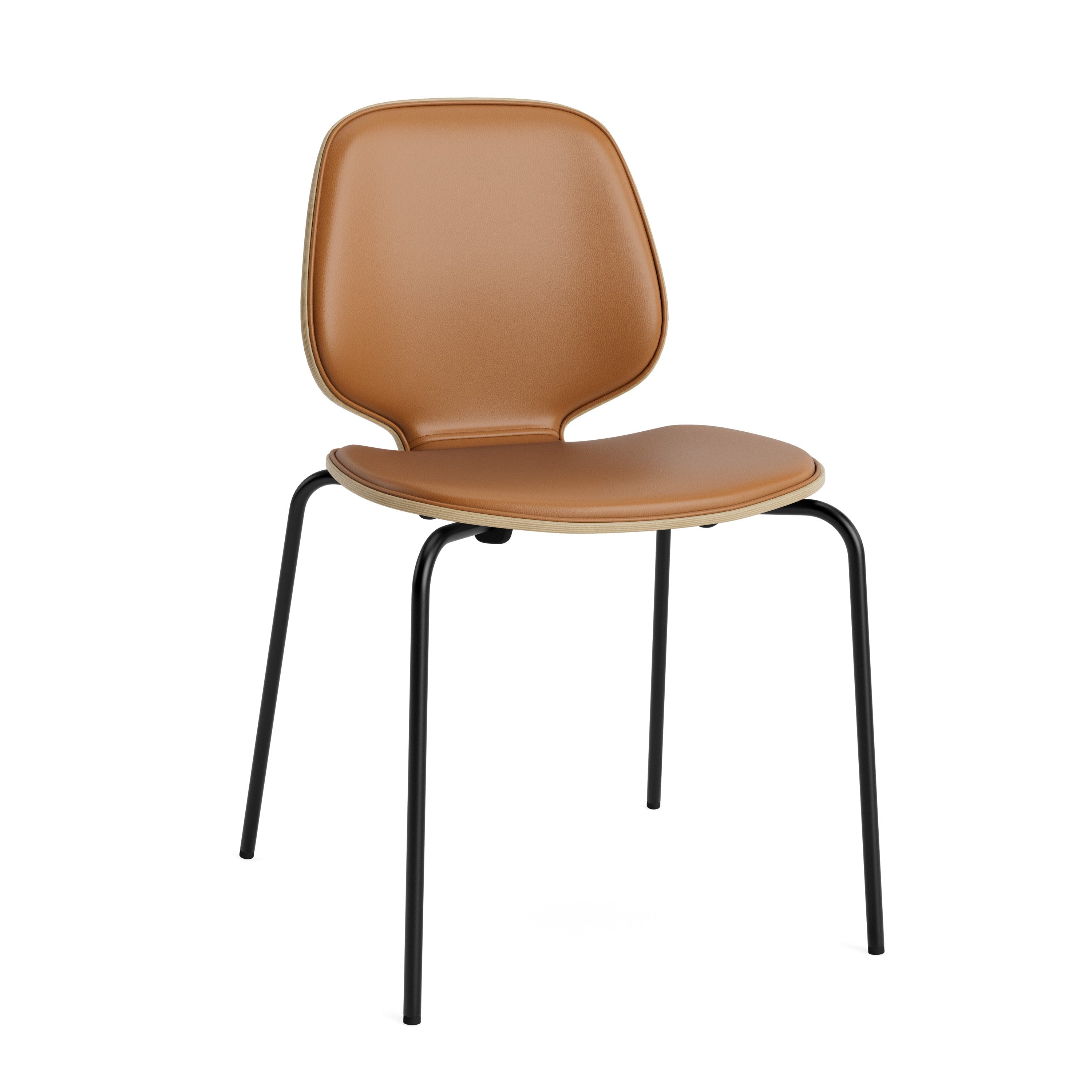 Upholstered chair My oak veneer with a black base