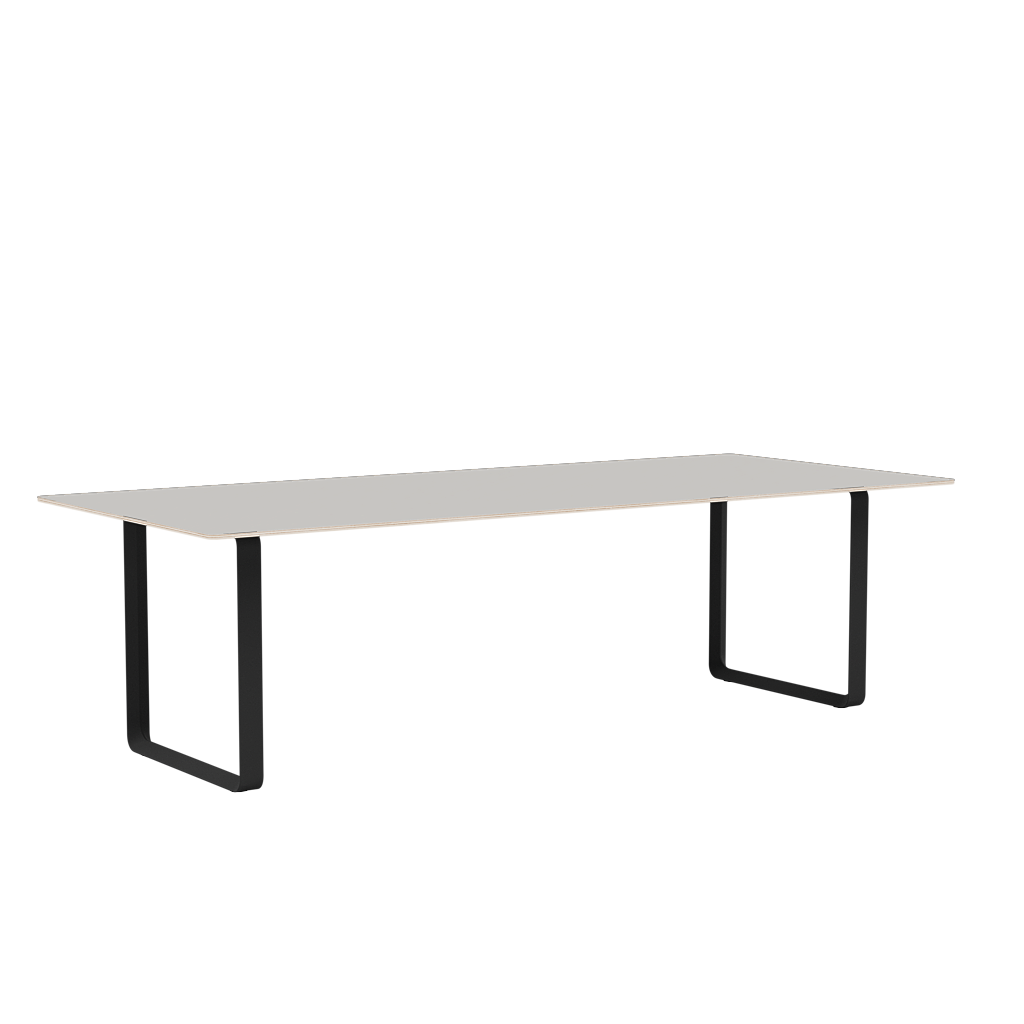 Tafel 70/70 grijs met zwarte basis
