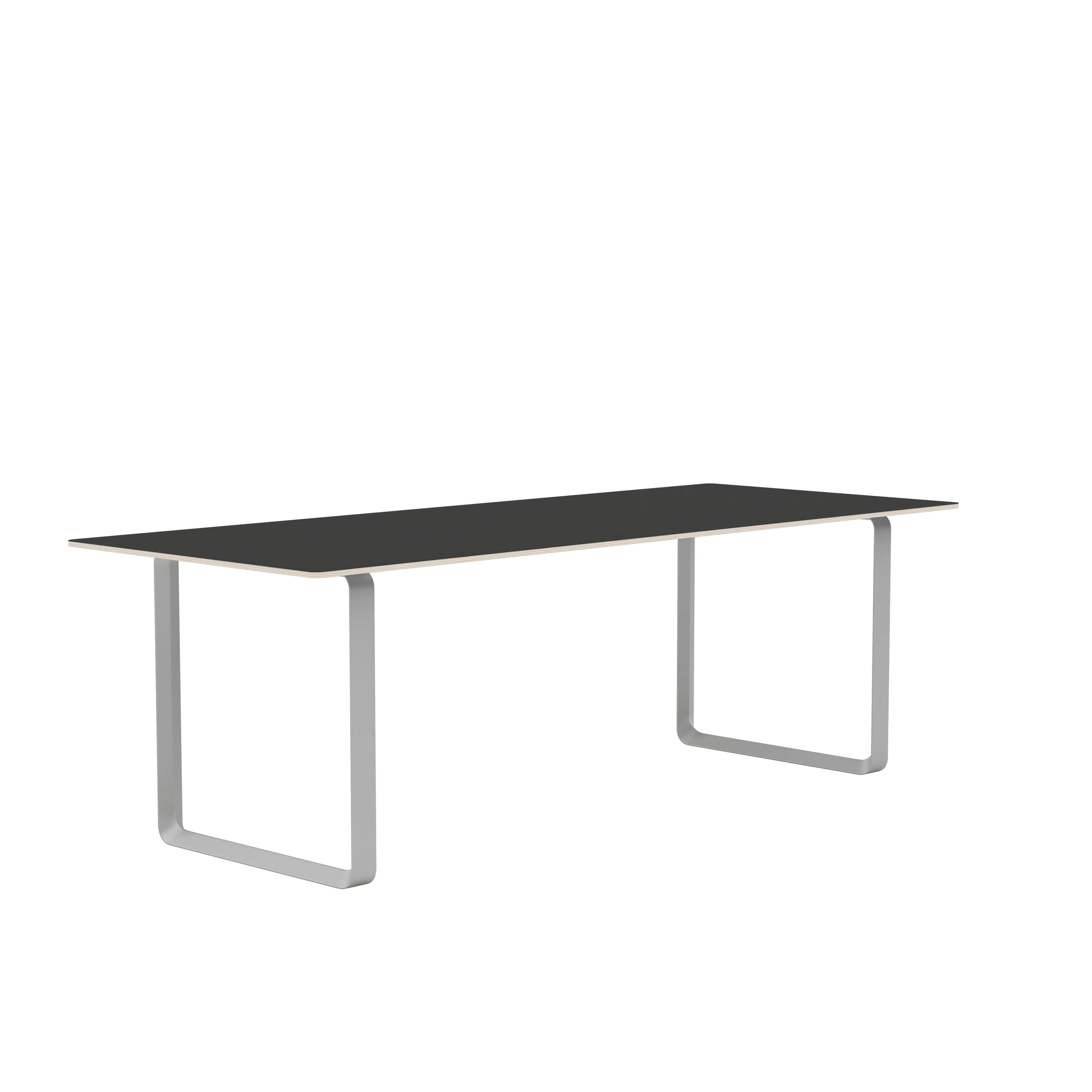 Tafel 70/70 zwart met grijze basis