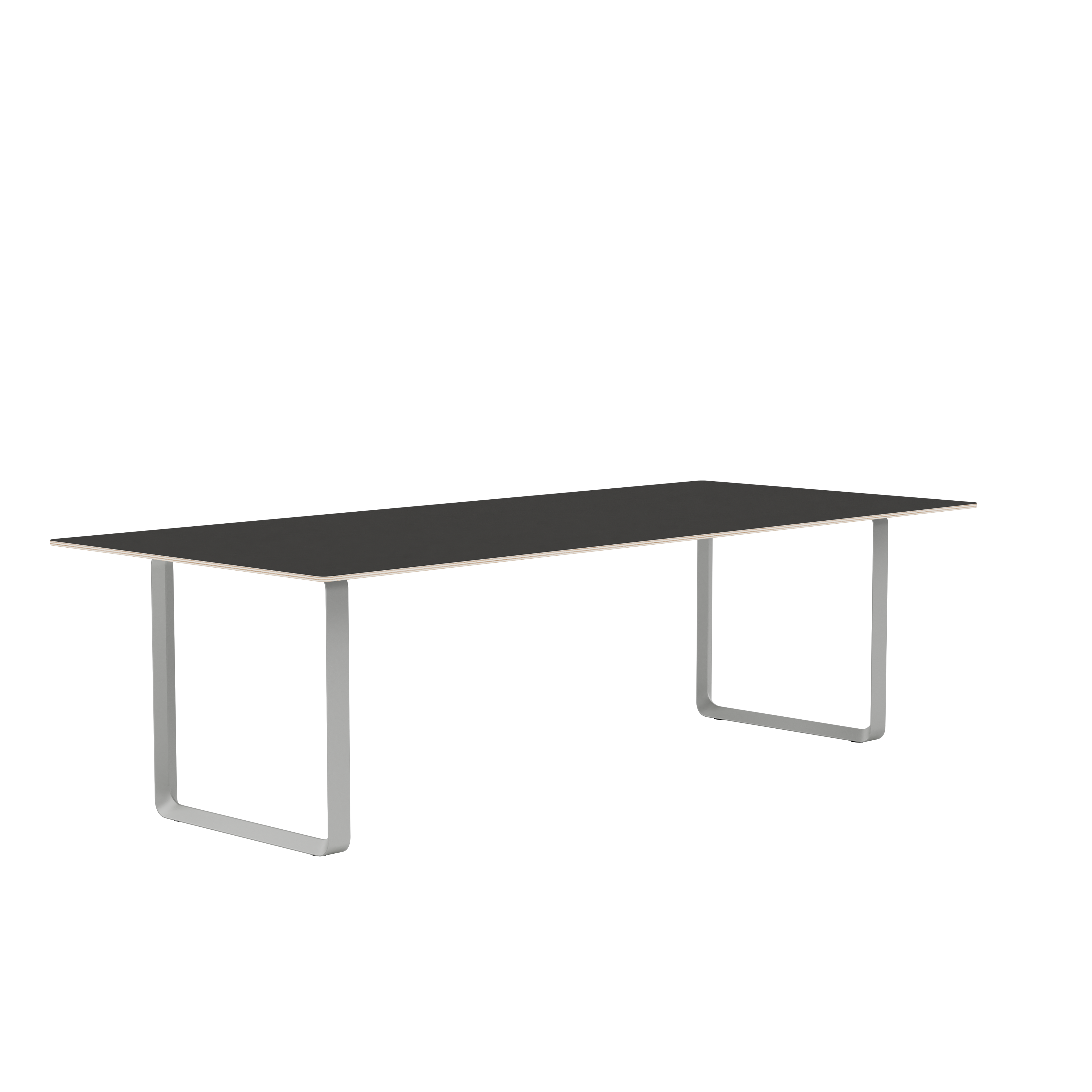 Tafel 70/70 zwart met grijze basis