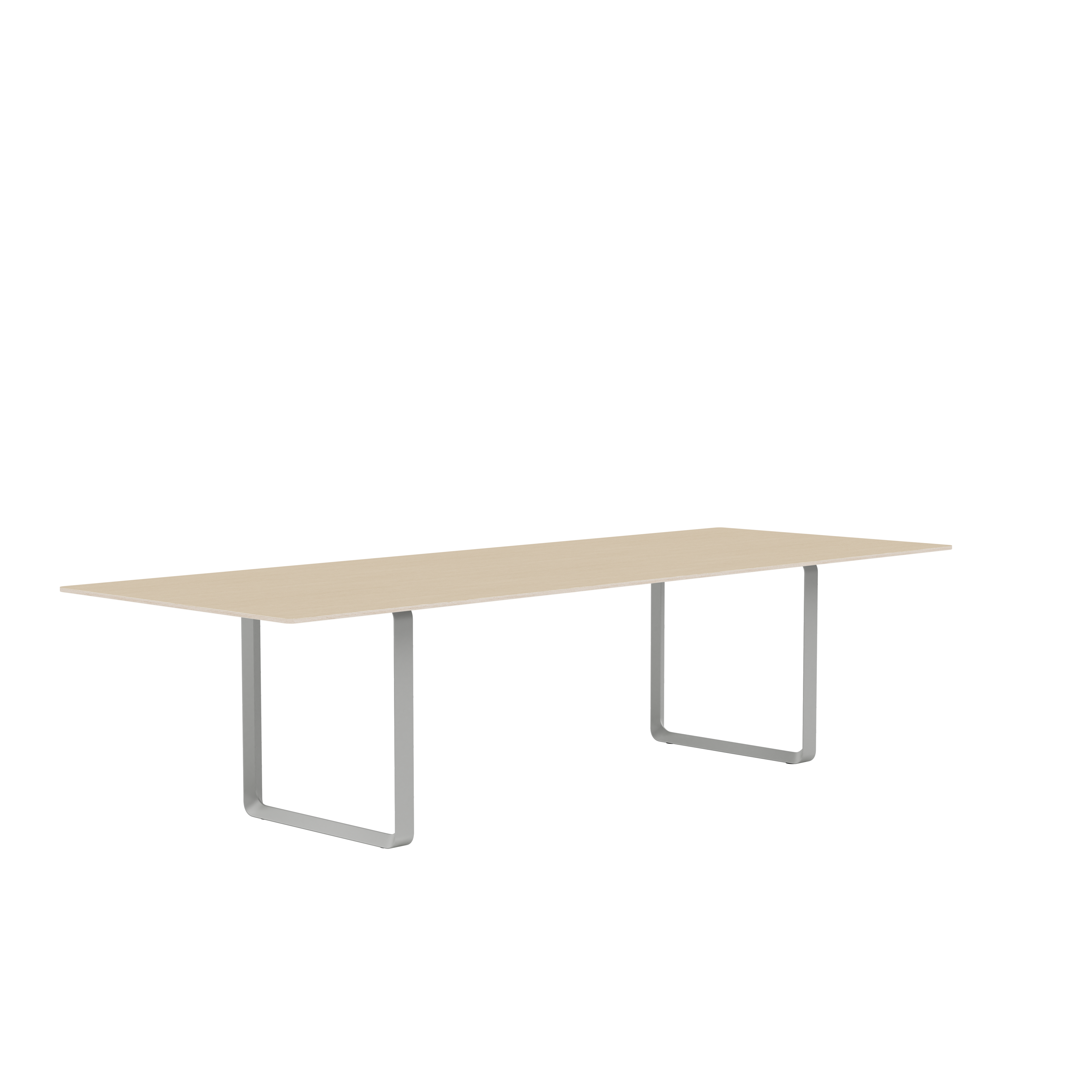 Eettafel 70/70 van eikenhout met grijze basis