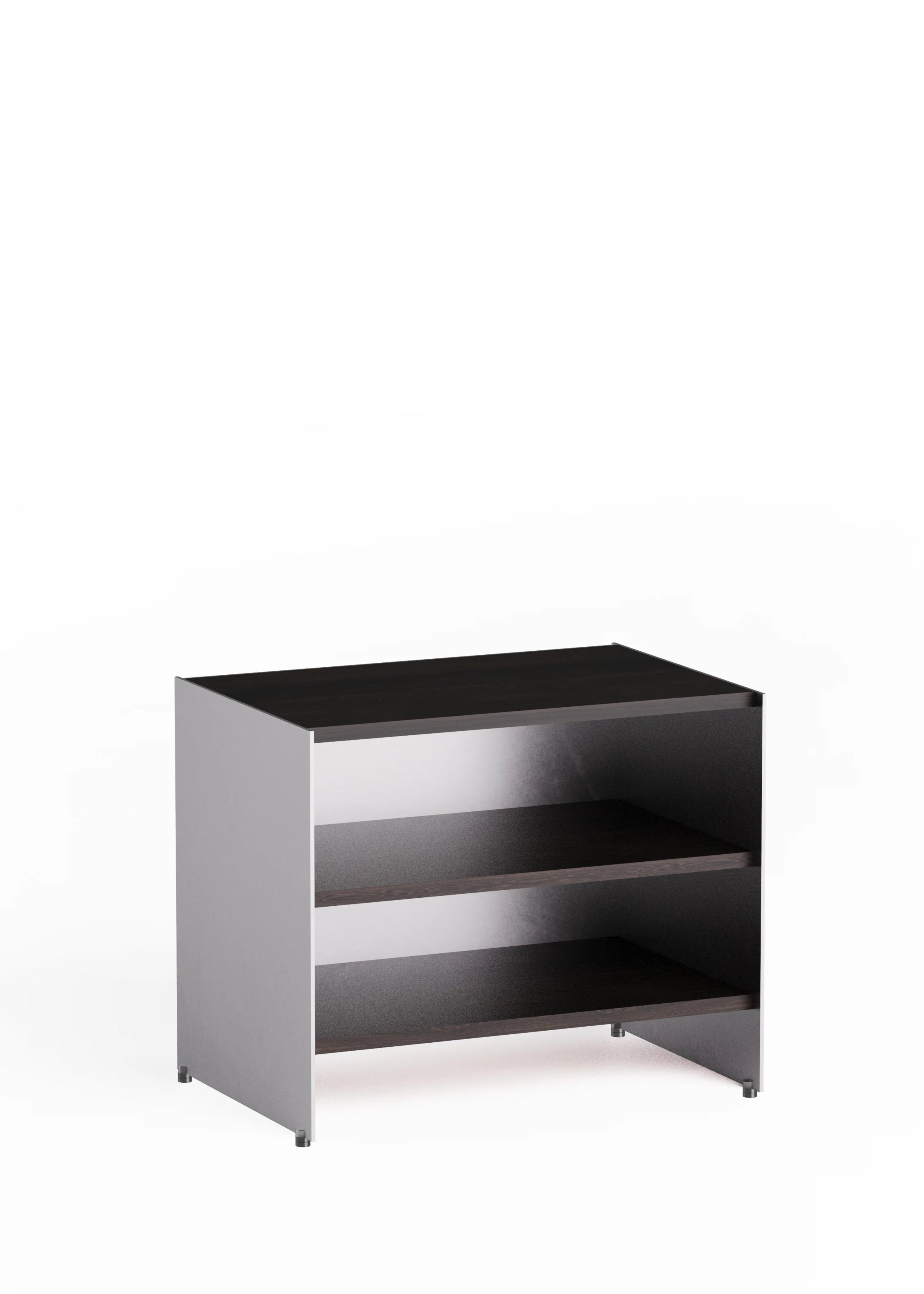 ALOOX 60 Cabinet in Ebony Oak Wood with Aluminum Finish