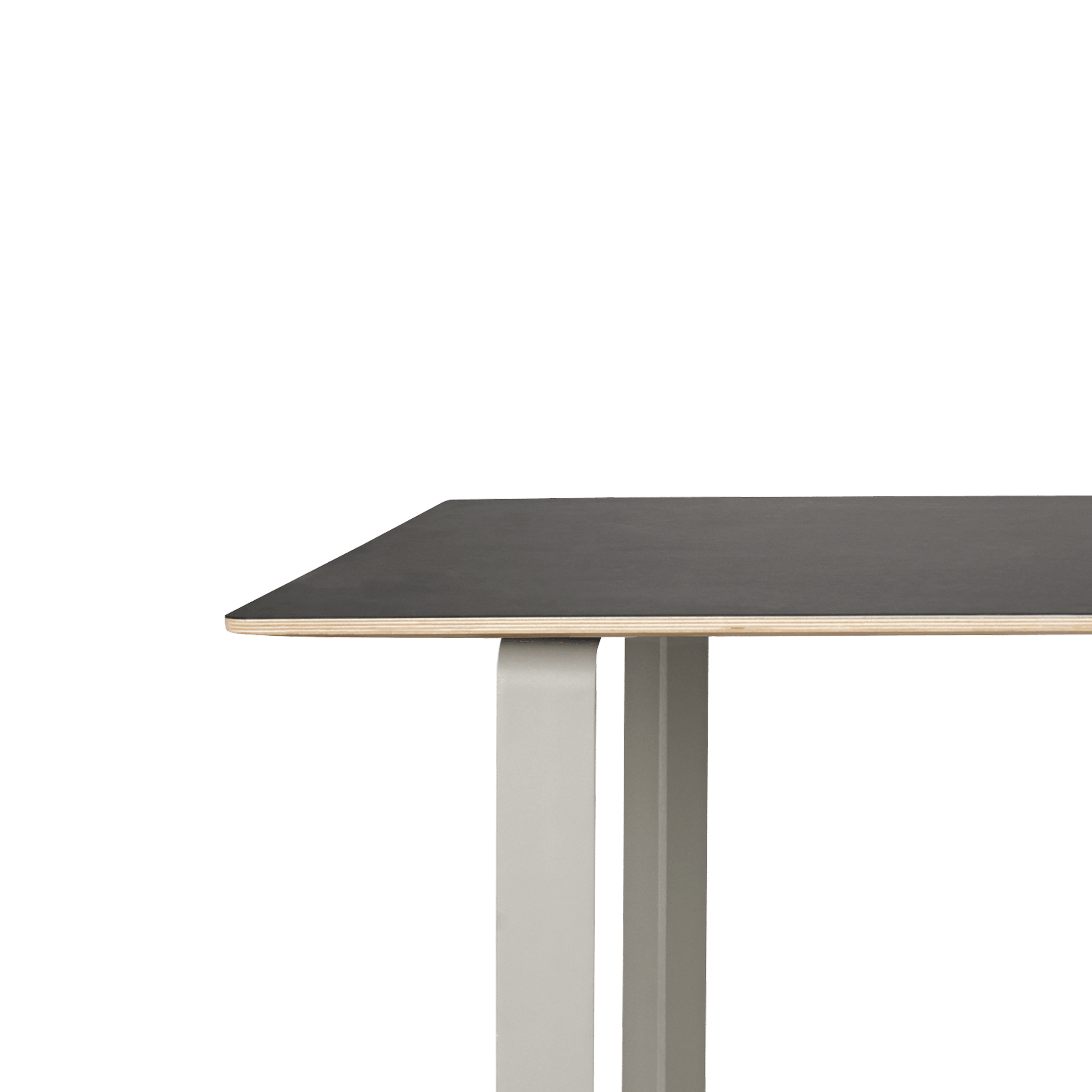 Tafel 70/70 zwart met grijze basis