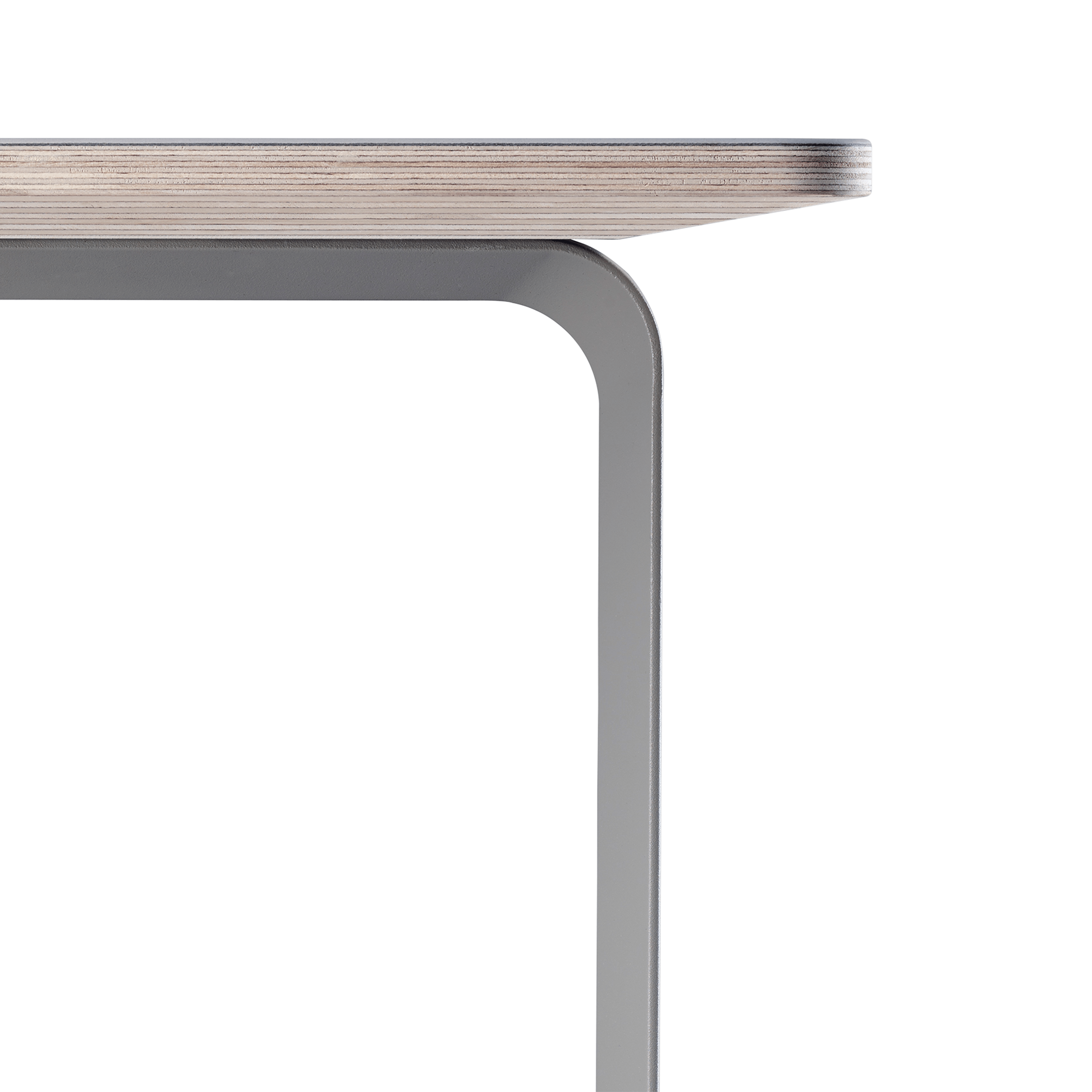 Tafel 70/70 zwart met grijze basis