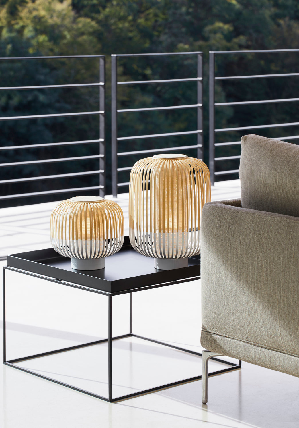 Tafellamp BAMBOO wit