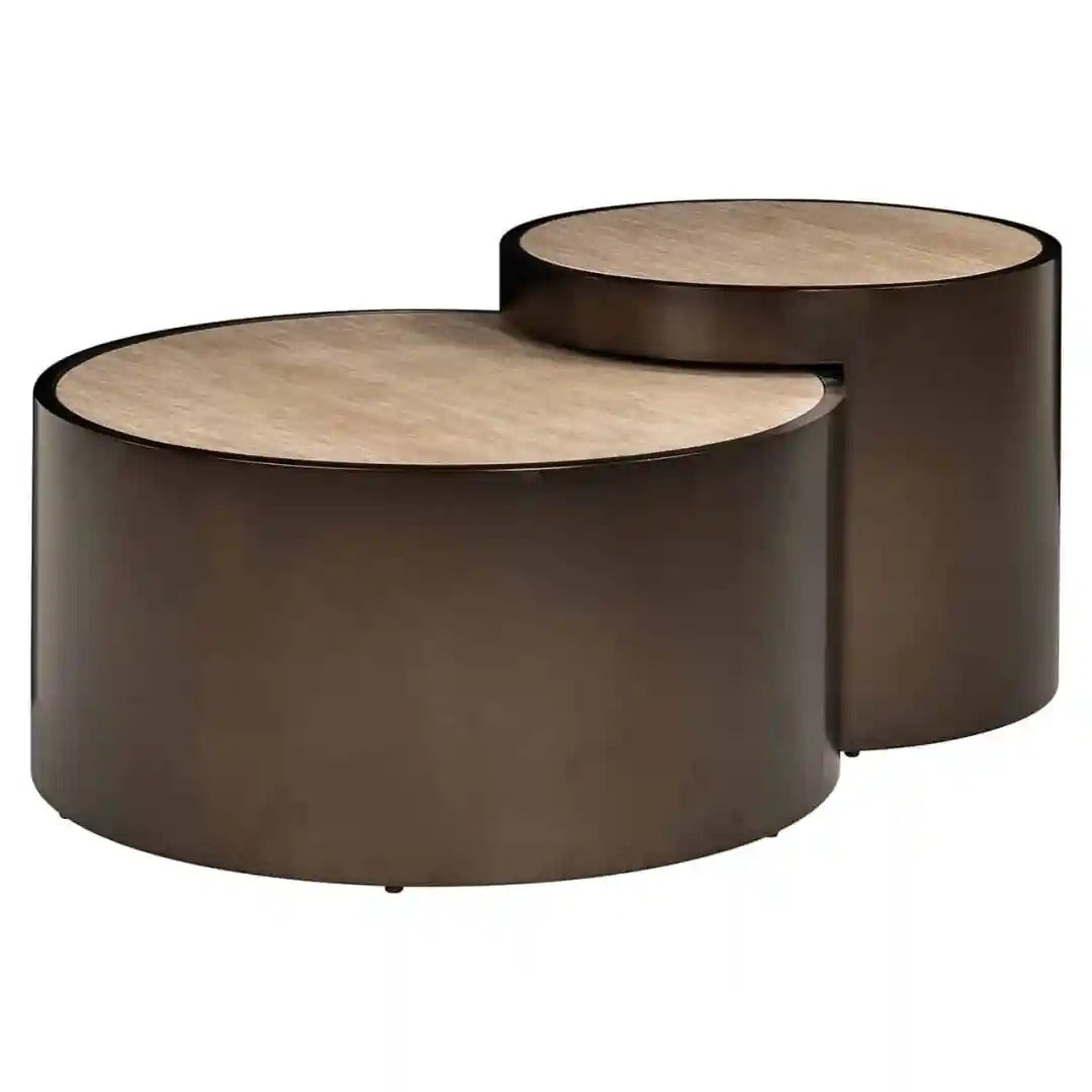 RONSON Brown Coffee Table Set