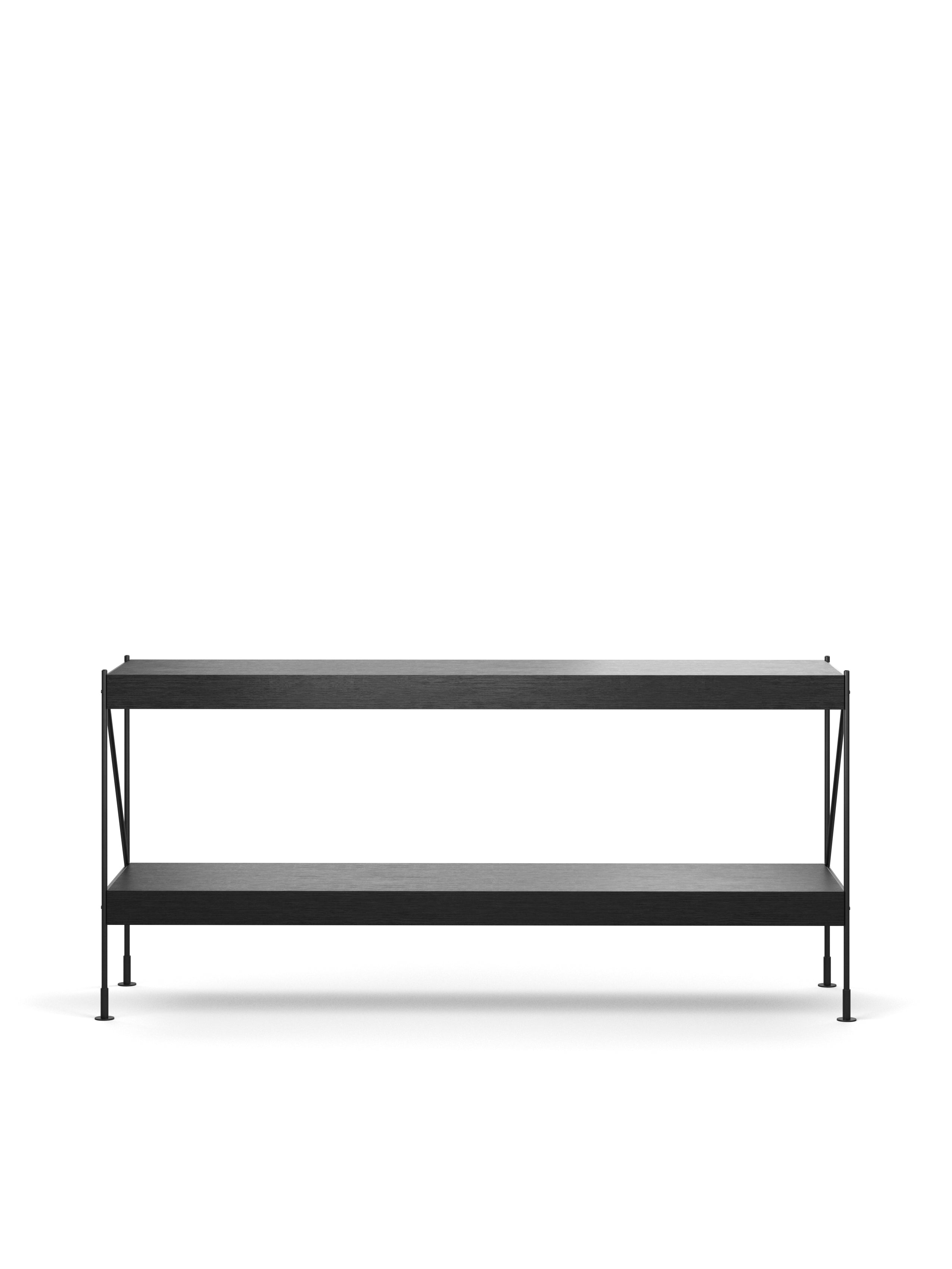 ZET Shelf black oak wood with black frame