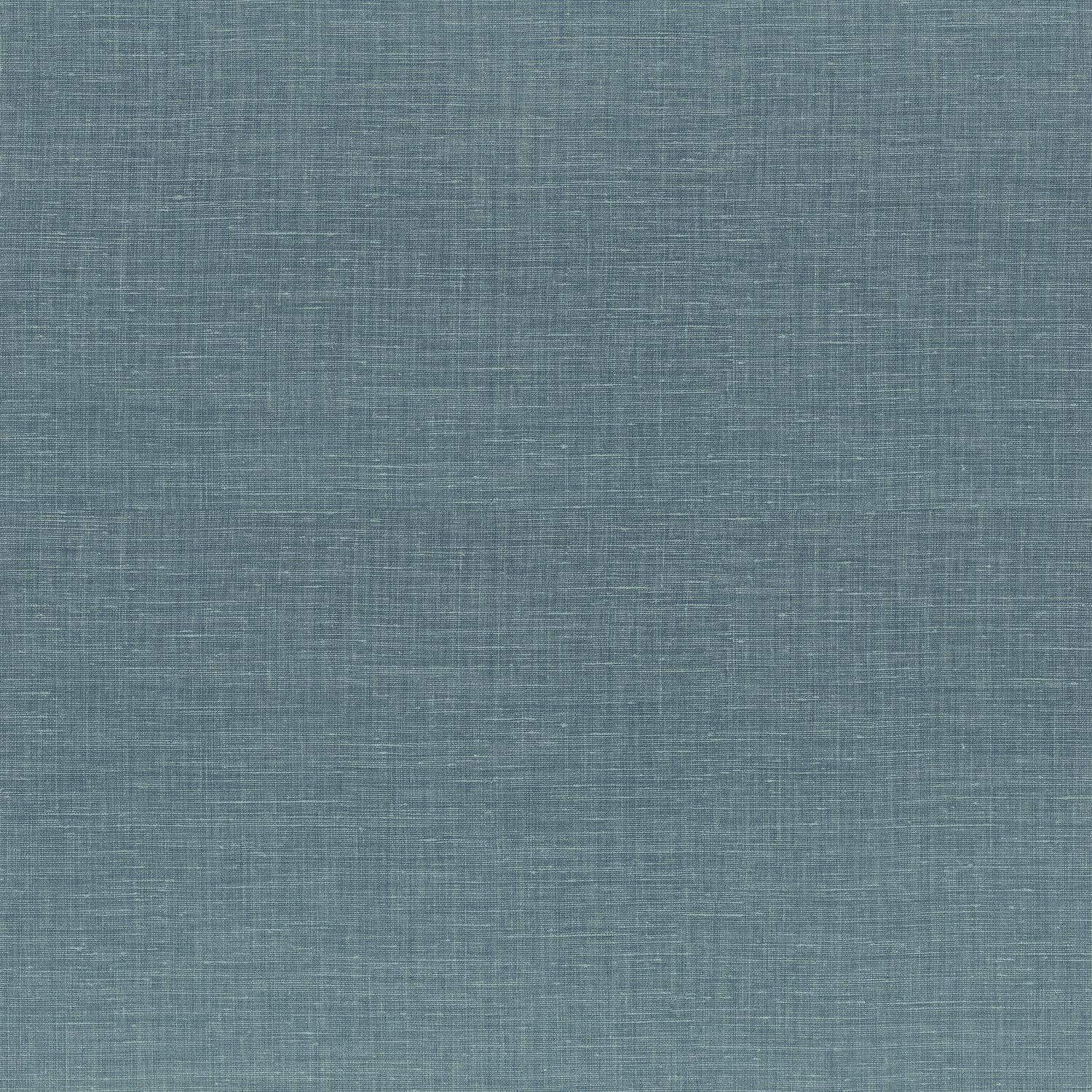Structural wallpaper resembling linen canvas SHINOK - BLEU PERSAN muted blue