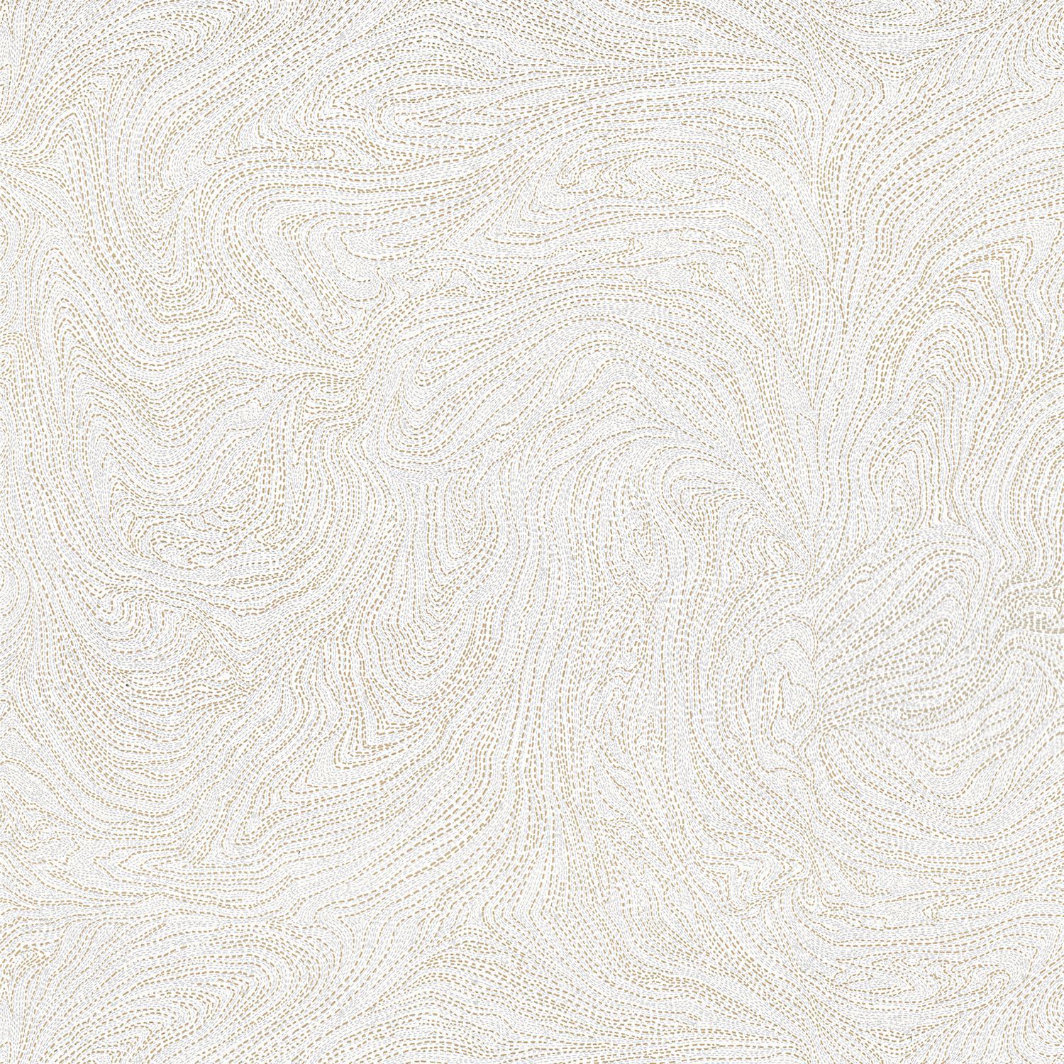 Behang met abstract patroon VOIE LACTEE - WIT/GOUDE wit met goud