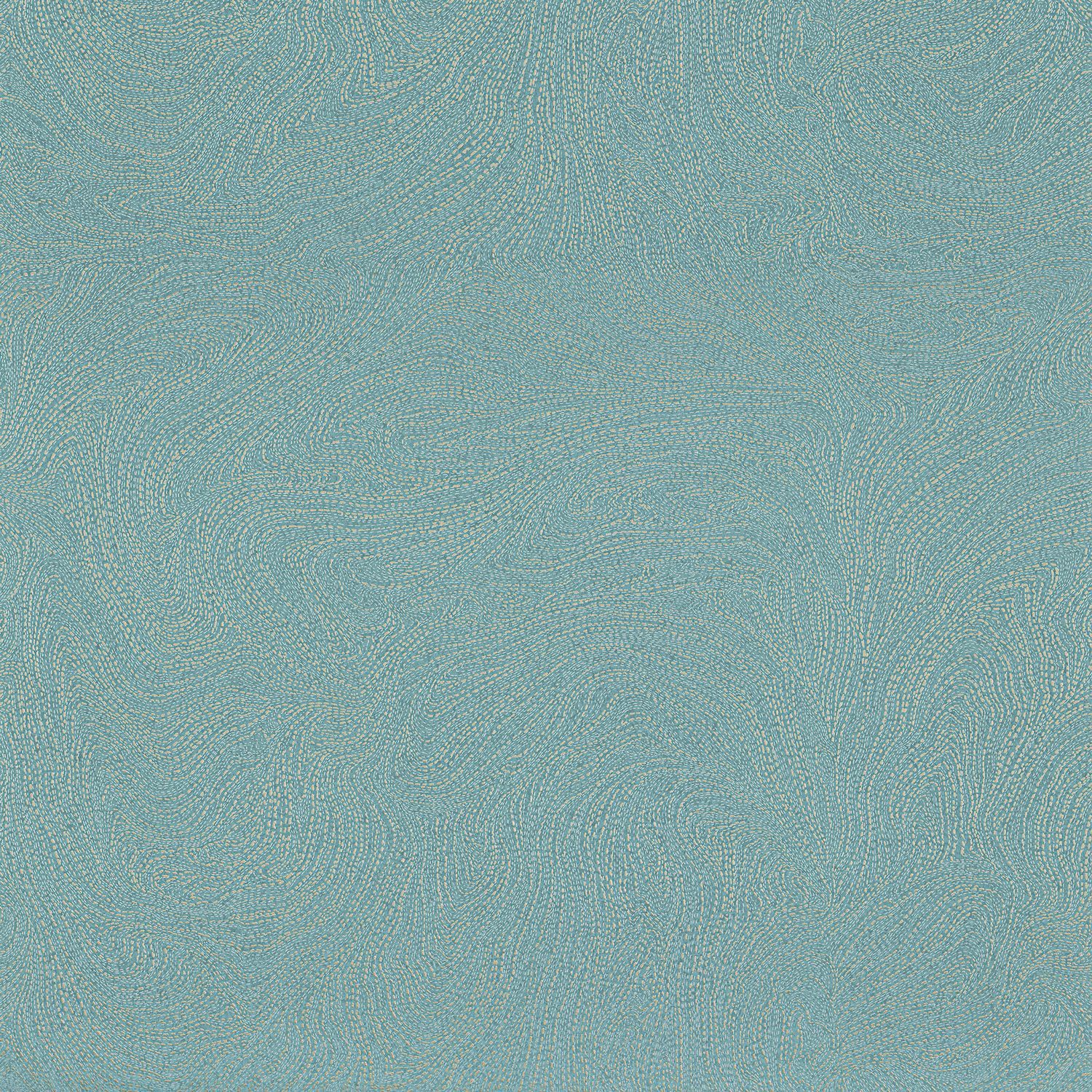 Wallpaper with Abstract Pattern VOIE LACTEE - CELADON/GOLD in Mint Green with Gold