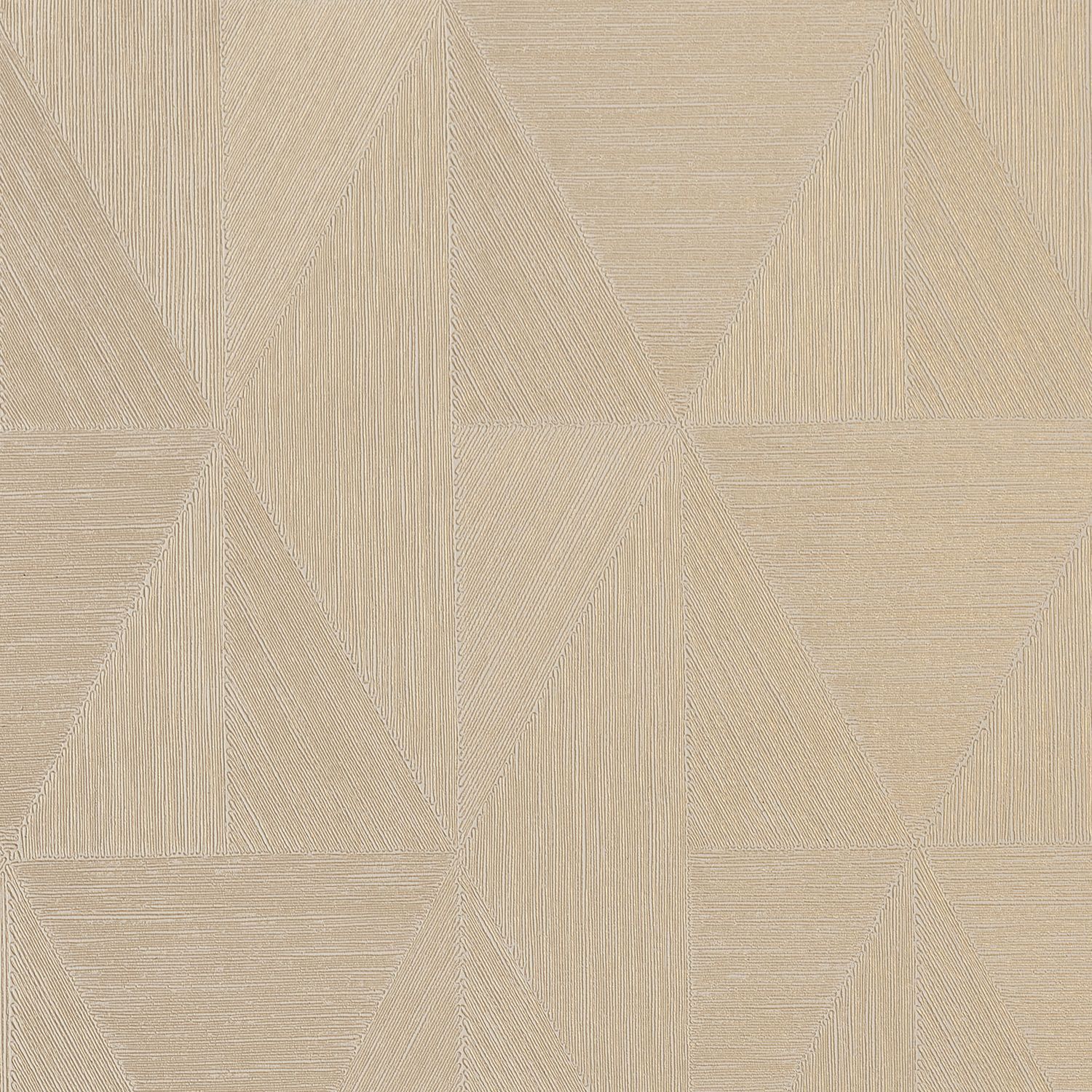 Metallic Wallpaper with Geometric Pattern PARANGON - WHITE/GOLD