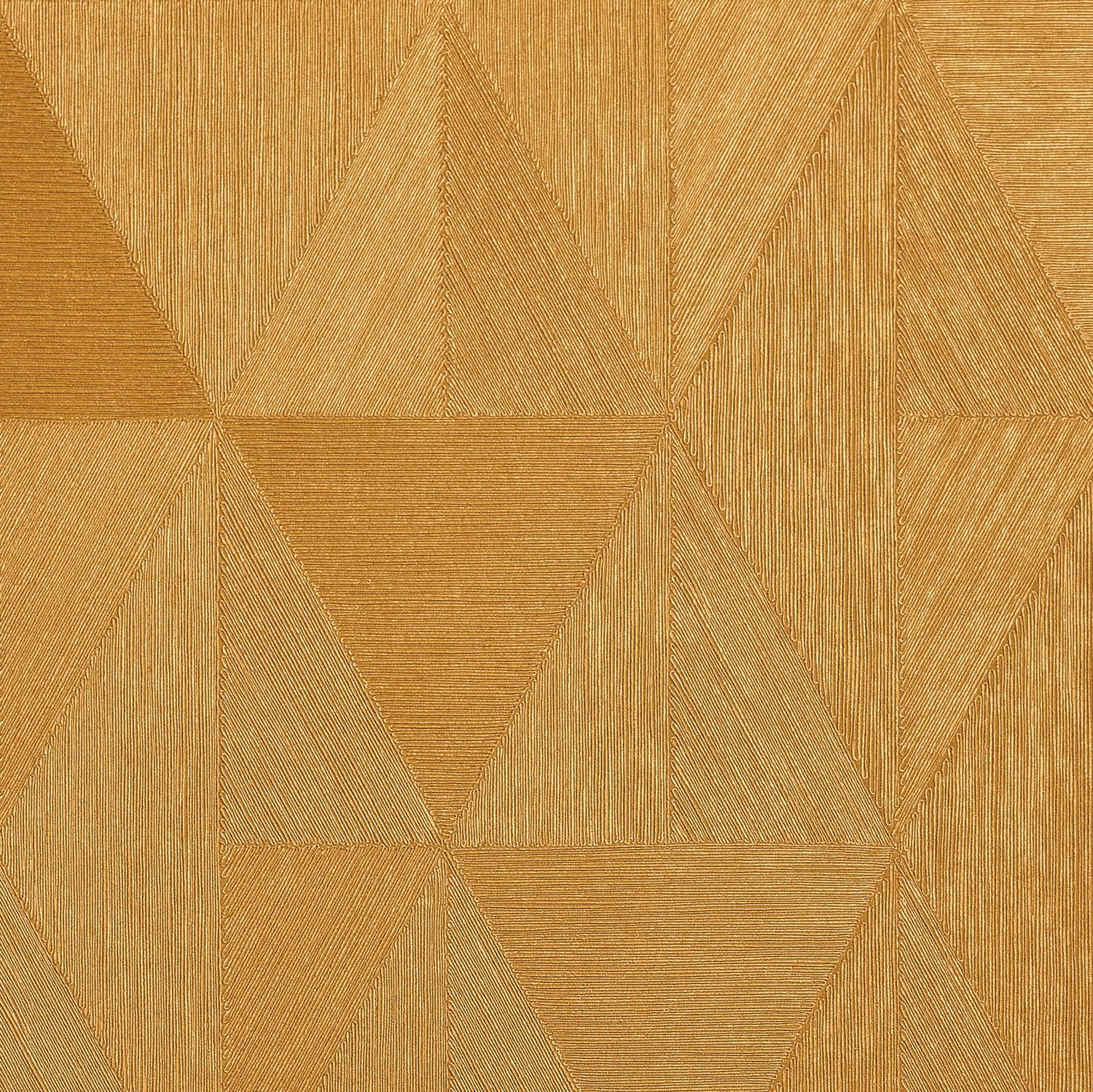 Metallic wallpaper with geometric pattern PARANGON - JAUNE D'OR yellow with gold