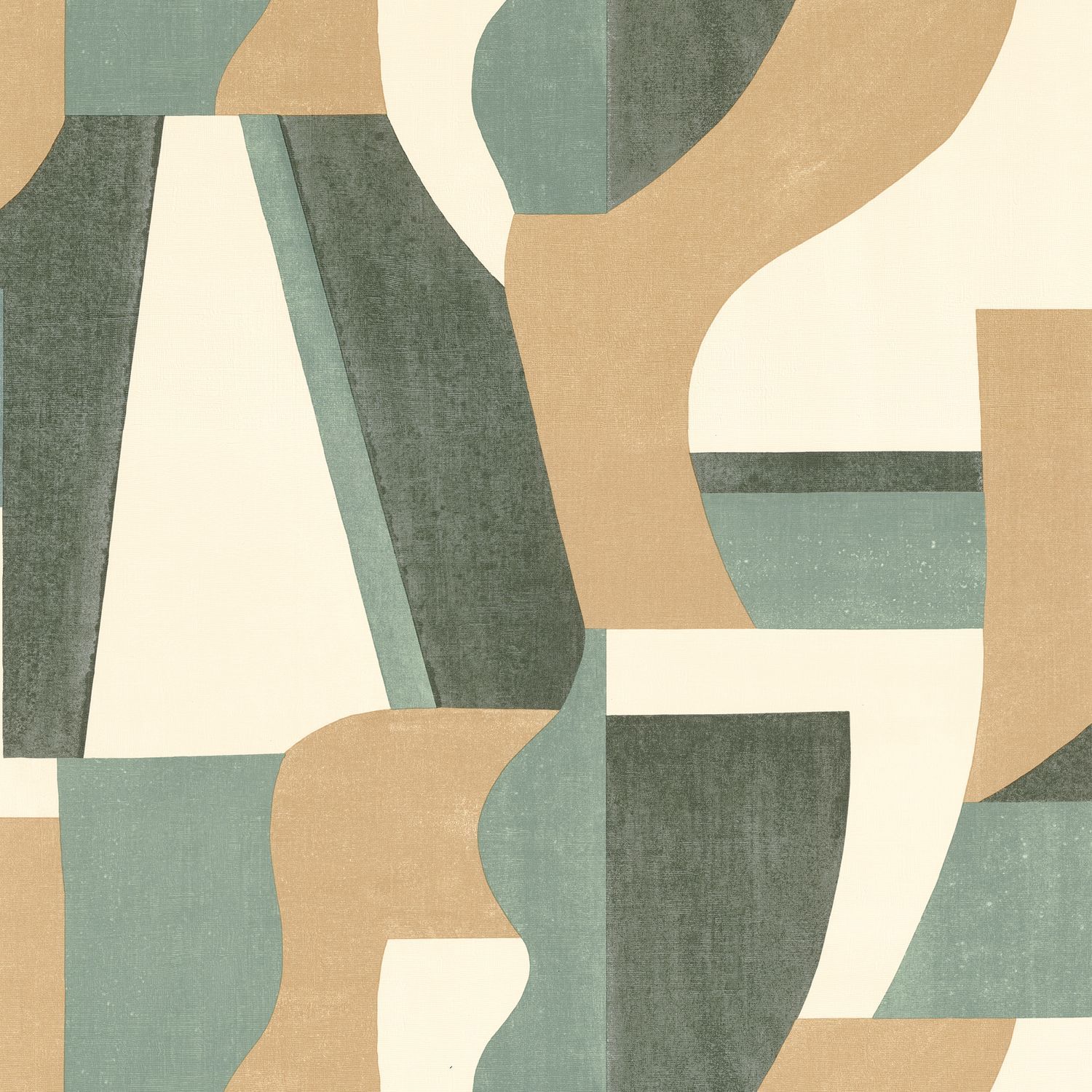 Structural wallpaper with a geometric pattern GINO - EMERAUDE emerald