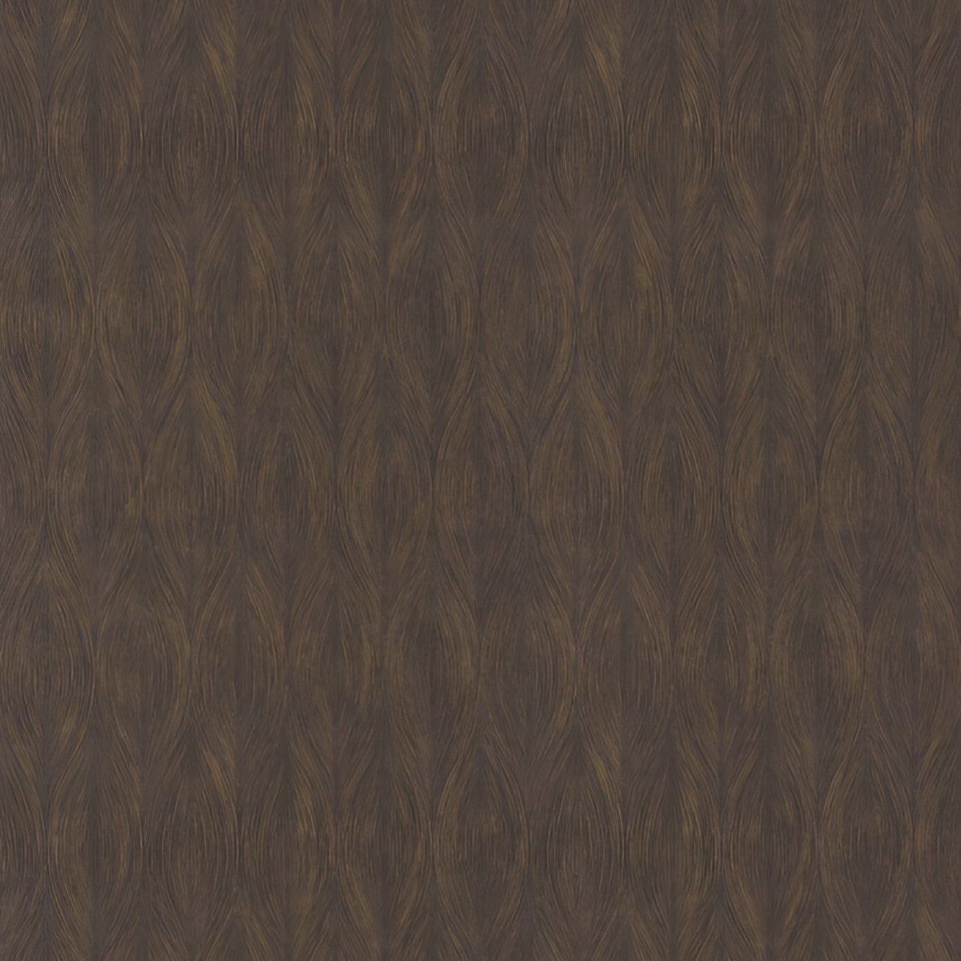 Metallic Structural Wallpaper with Abstract Pattern KERAMOS - ÉBÈNE/DORÉ Dark Brown