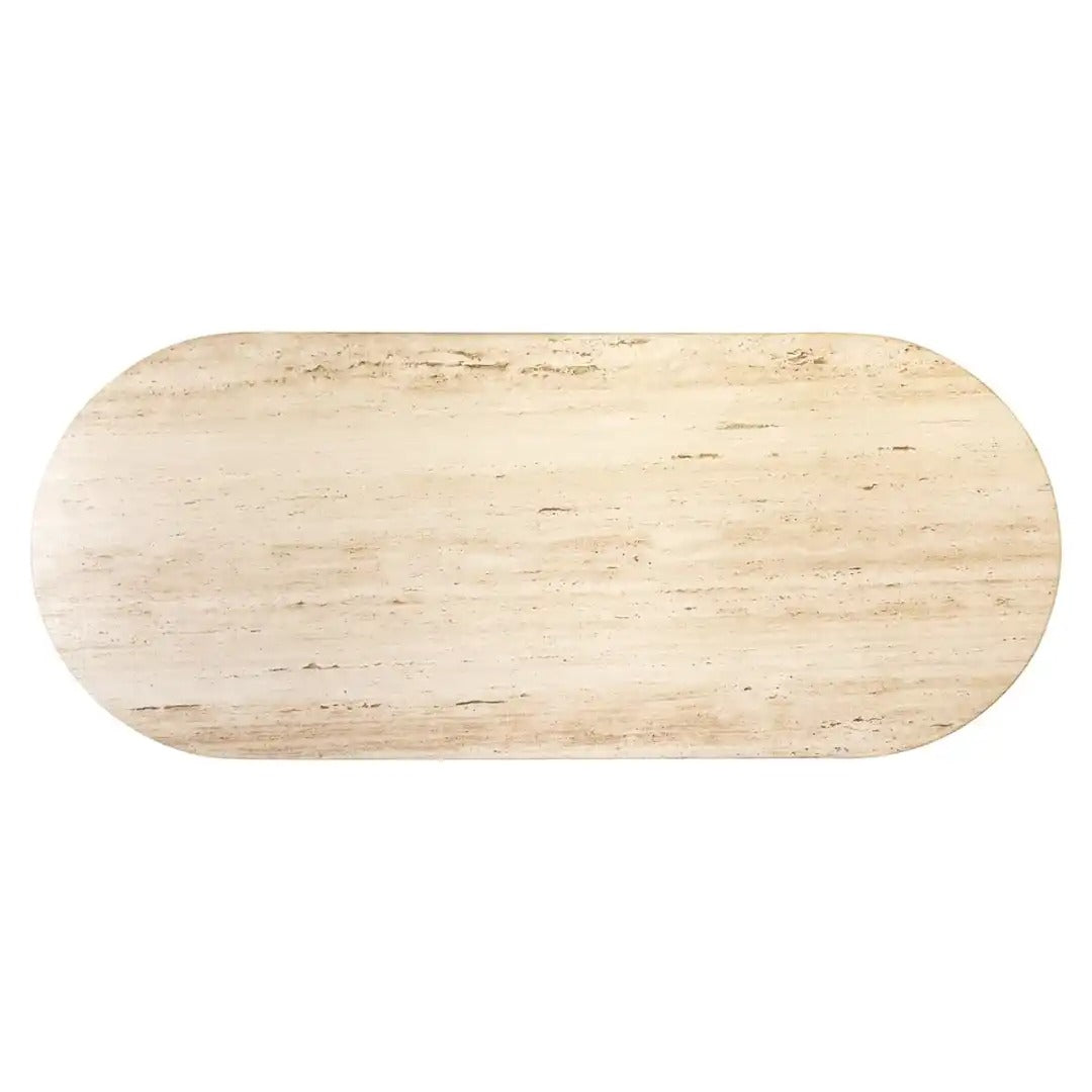 Tafel LA CANTERA bruin met travertijn