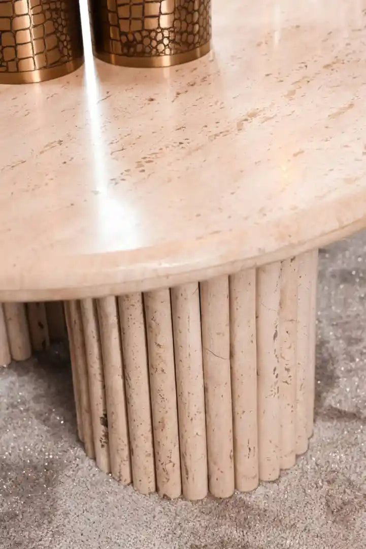 LA CANTERA travertine coffee table