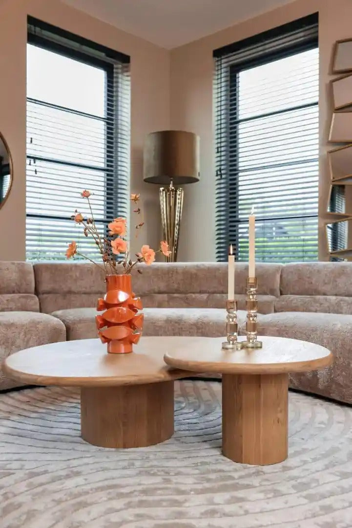 OAKLEY Coffee Table Set Oak Veneer