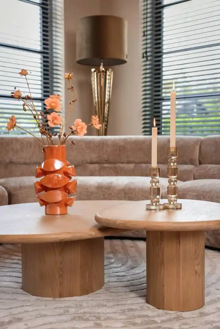 OAKLEY Coffee Table Set Oak Veneer