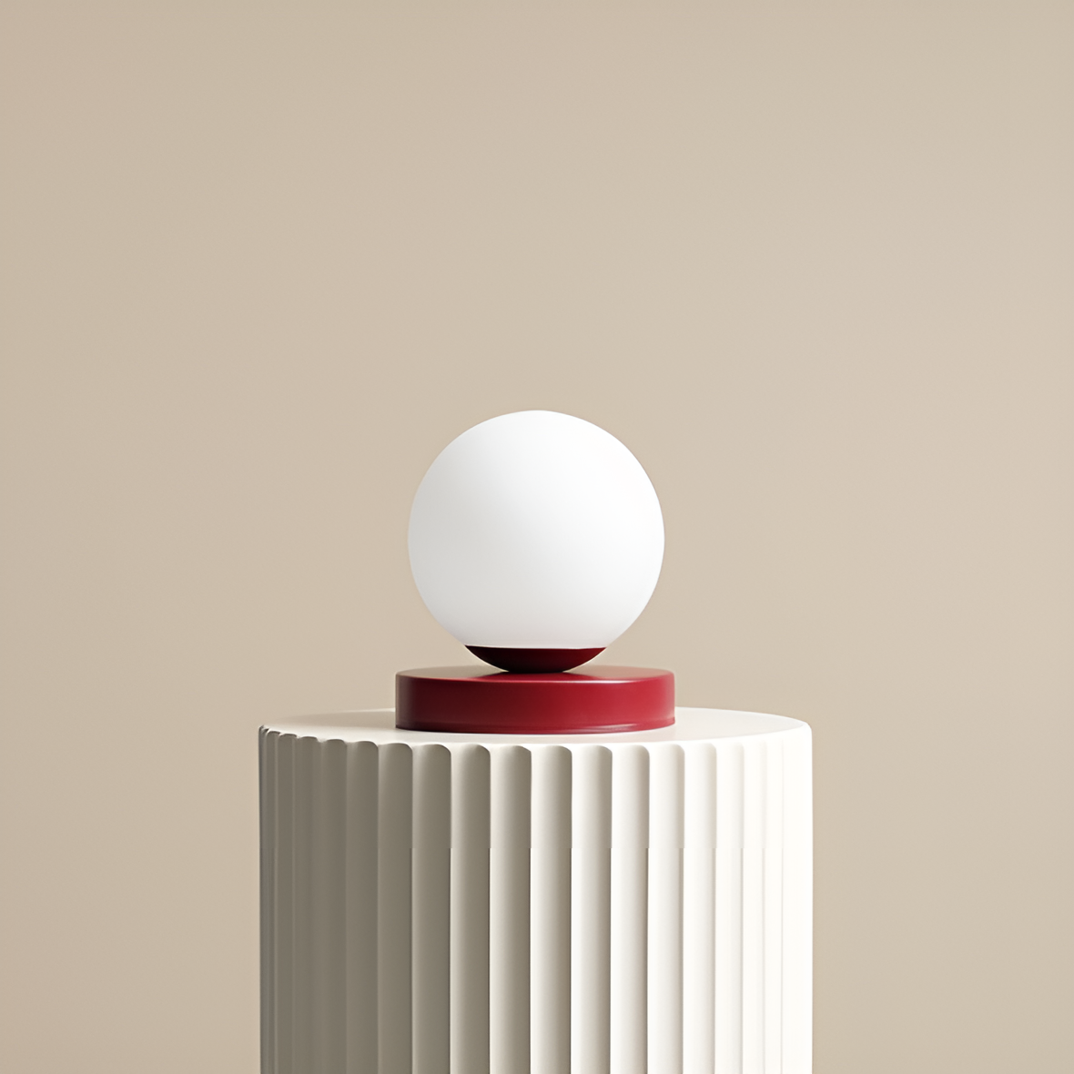 Ball red table lamp