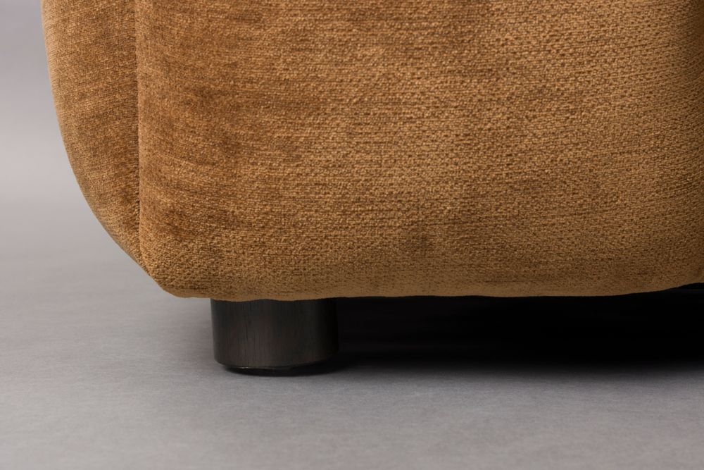 HACKMAN Modular Sofa - Right-End Element in Cognac Velvet