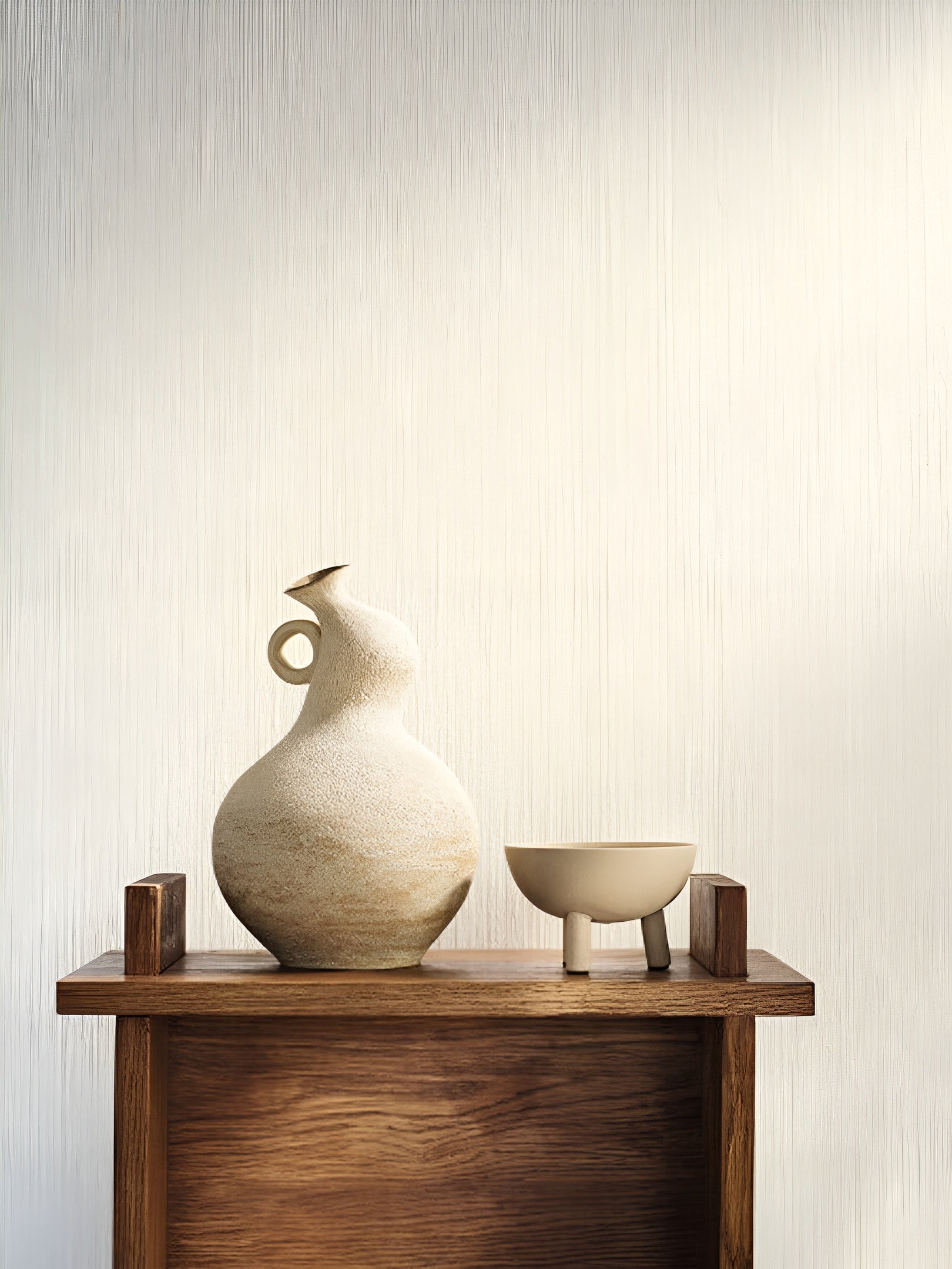 Structuurtapijt van textiel dat schors imiteert TOGIAN - BEIGE lichtbeige