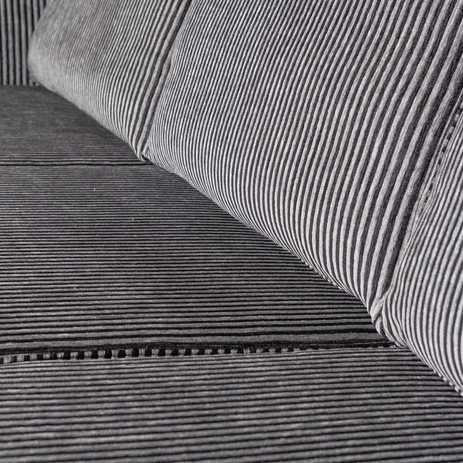 Sofa 3-Person Rodeo Schwarz und Weiß gestreift