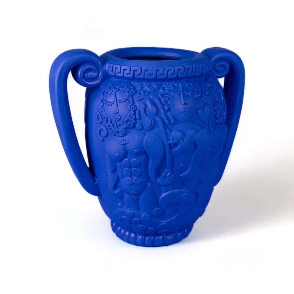 Amphora vase blue