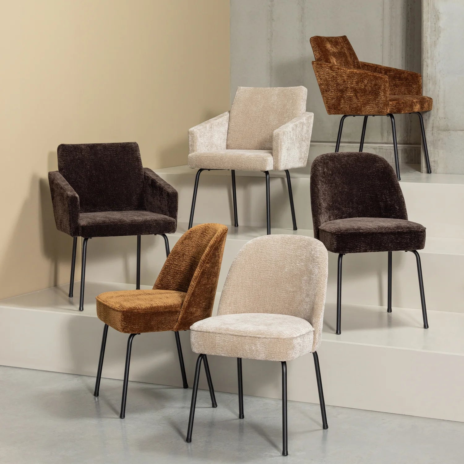 Vogue 3D brown chair from a black base