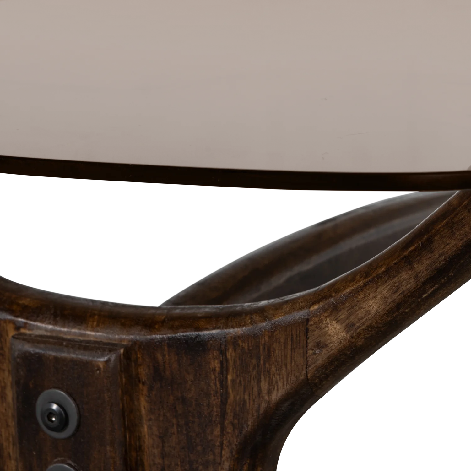 Koffietafel FLASH van mango-hout en glas