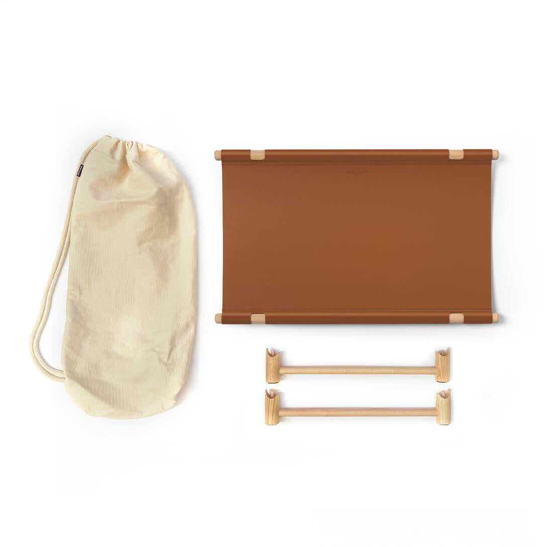 Hondenbed BERBERÉ in cognackleurig leer