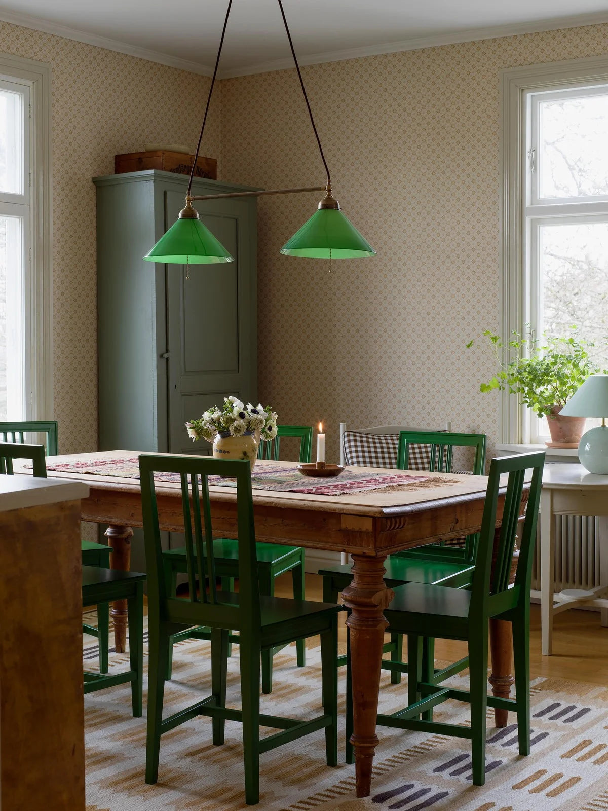 Vliesbehang met geometrisch patroon STELLA lichtbeige met geel