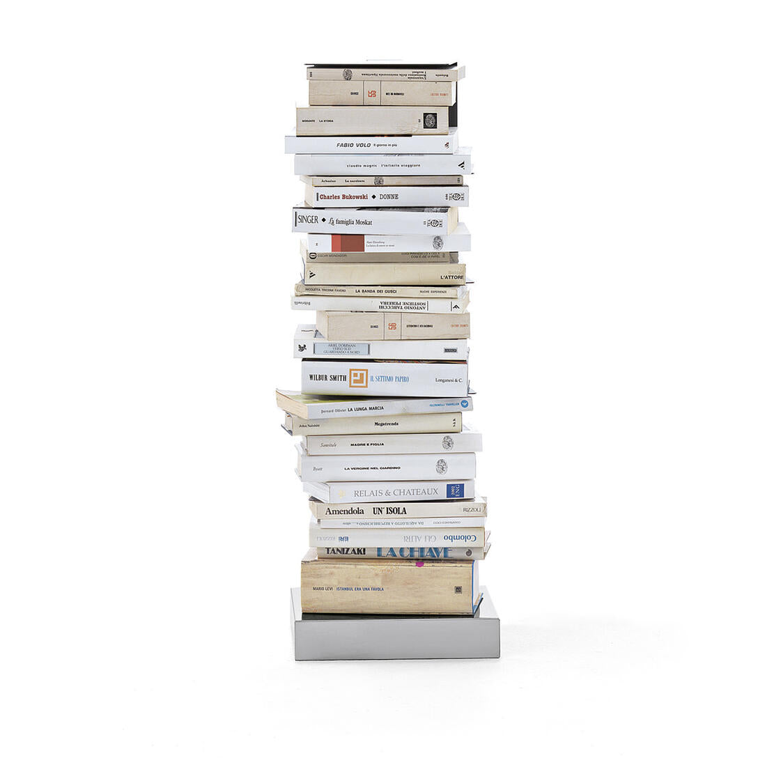 Zwarte PTOLOMEO ORIGINAL boekenrek met stalen basis