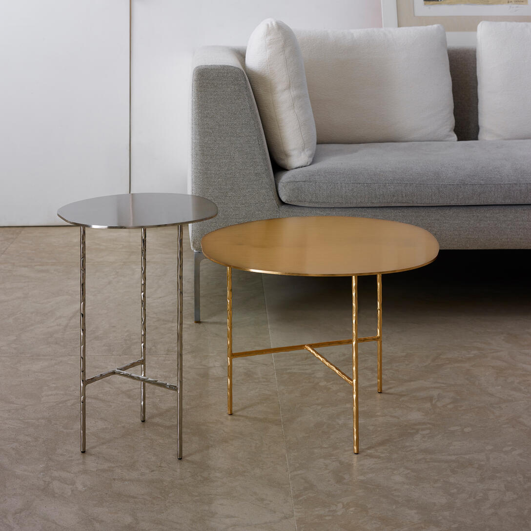 Runder Kaffeetisch XXX gold