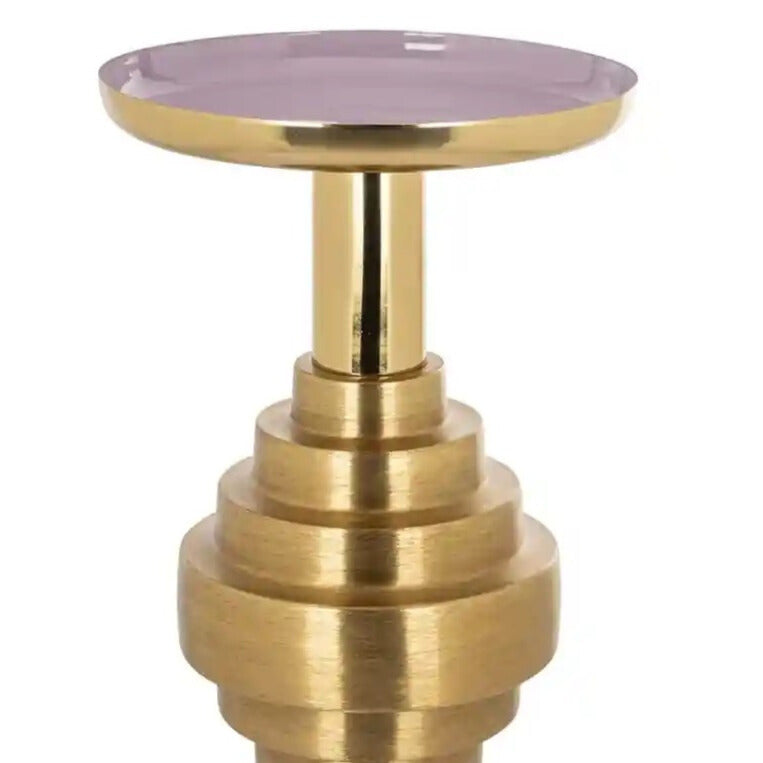 EMPIRE side table with purple top and gold