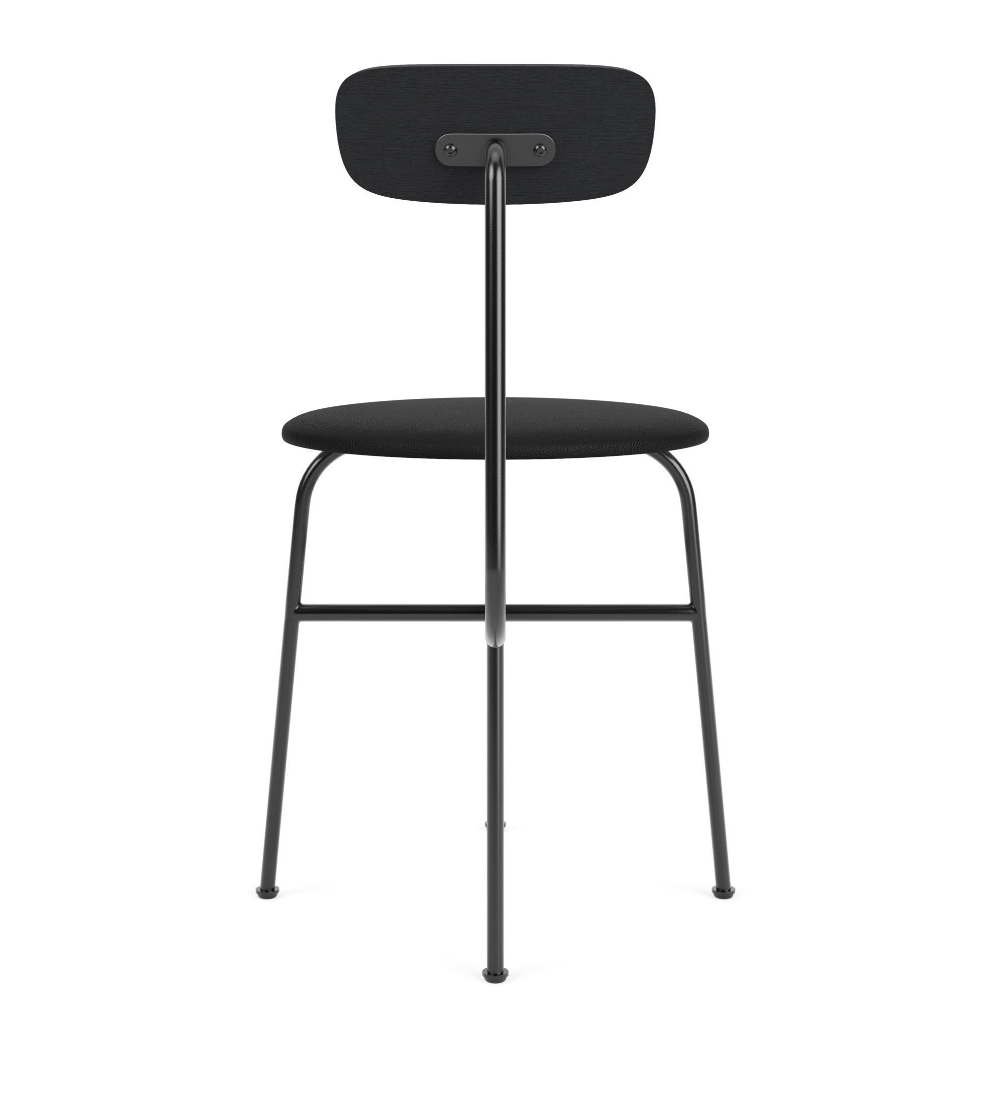 Stuhl AFTEROOM schwarz Eschenfurnier mit gepolstertem schwarzen Sitz