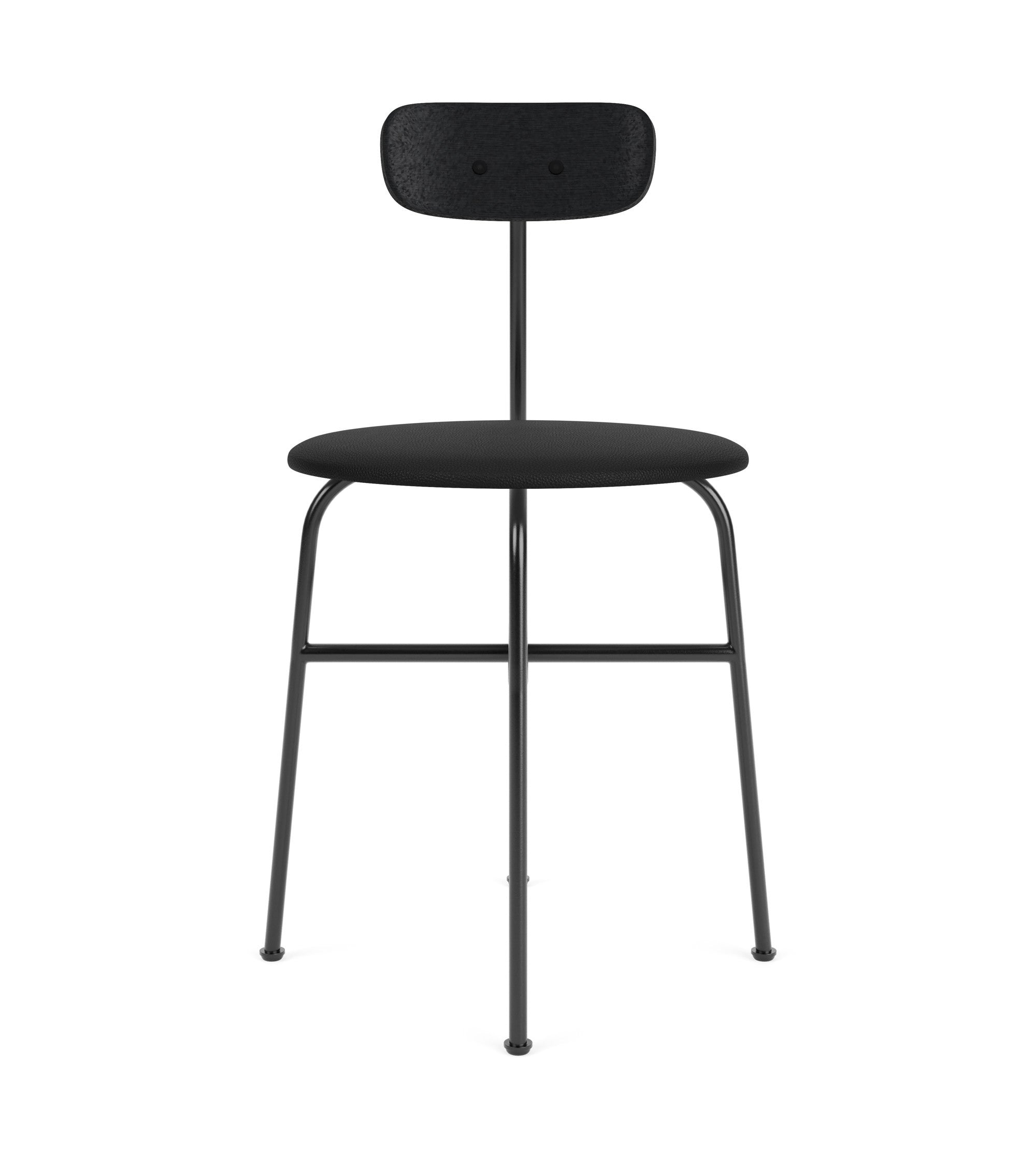 Stuhl AFTEROOM schwarz Eschenfurnier mit gepolstertem schwarzen Sitz