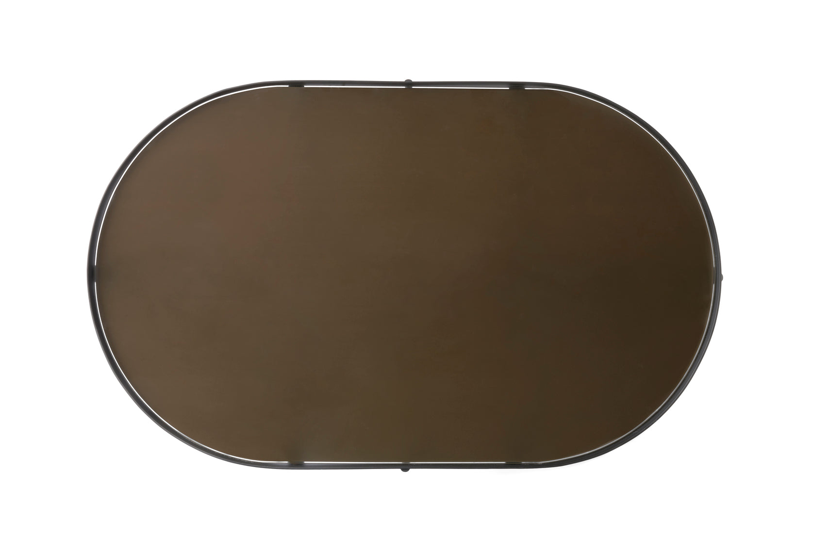 Salontafel NONO bruin glas met zwarte basis