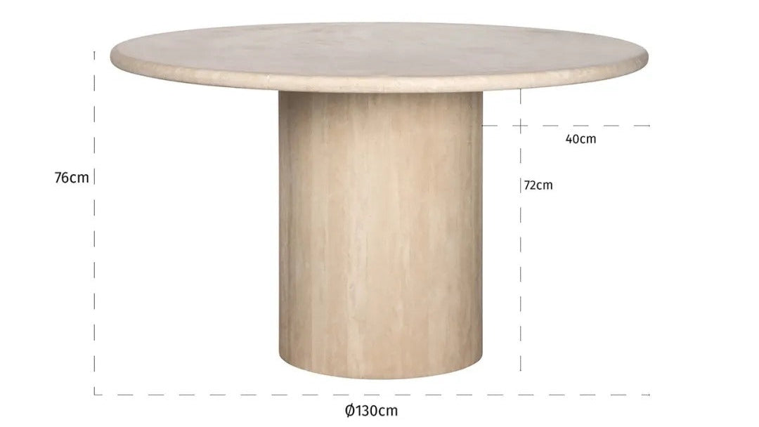 RENAISSANCE round table beige travertine