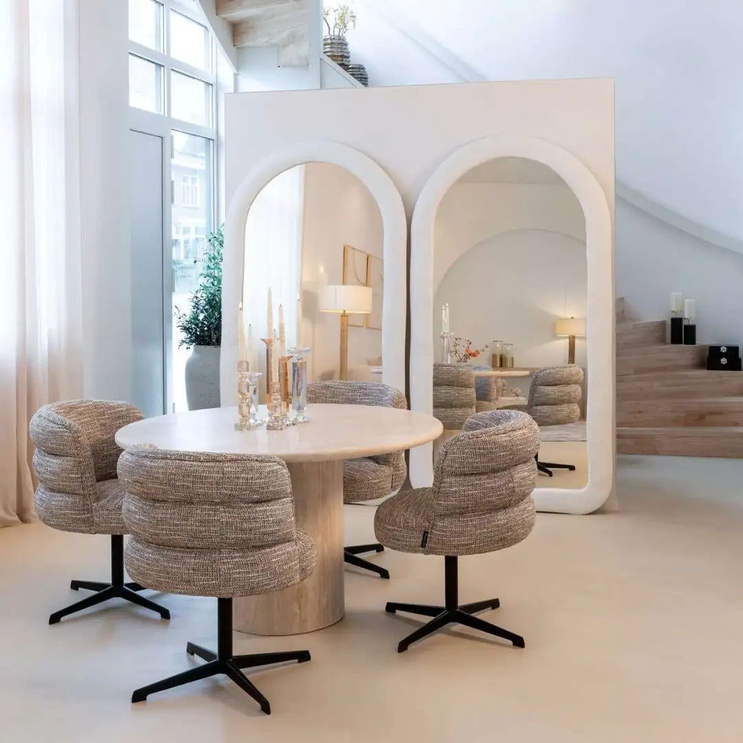 Runder Tisch RENAISSANCE beige Travertin