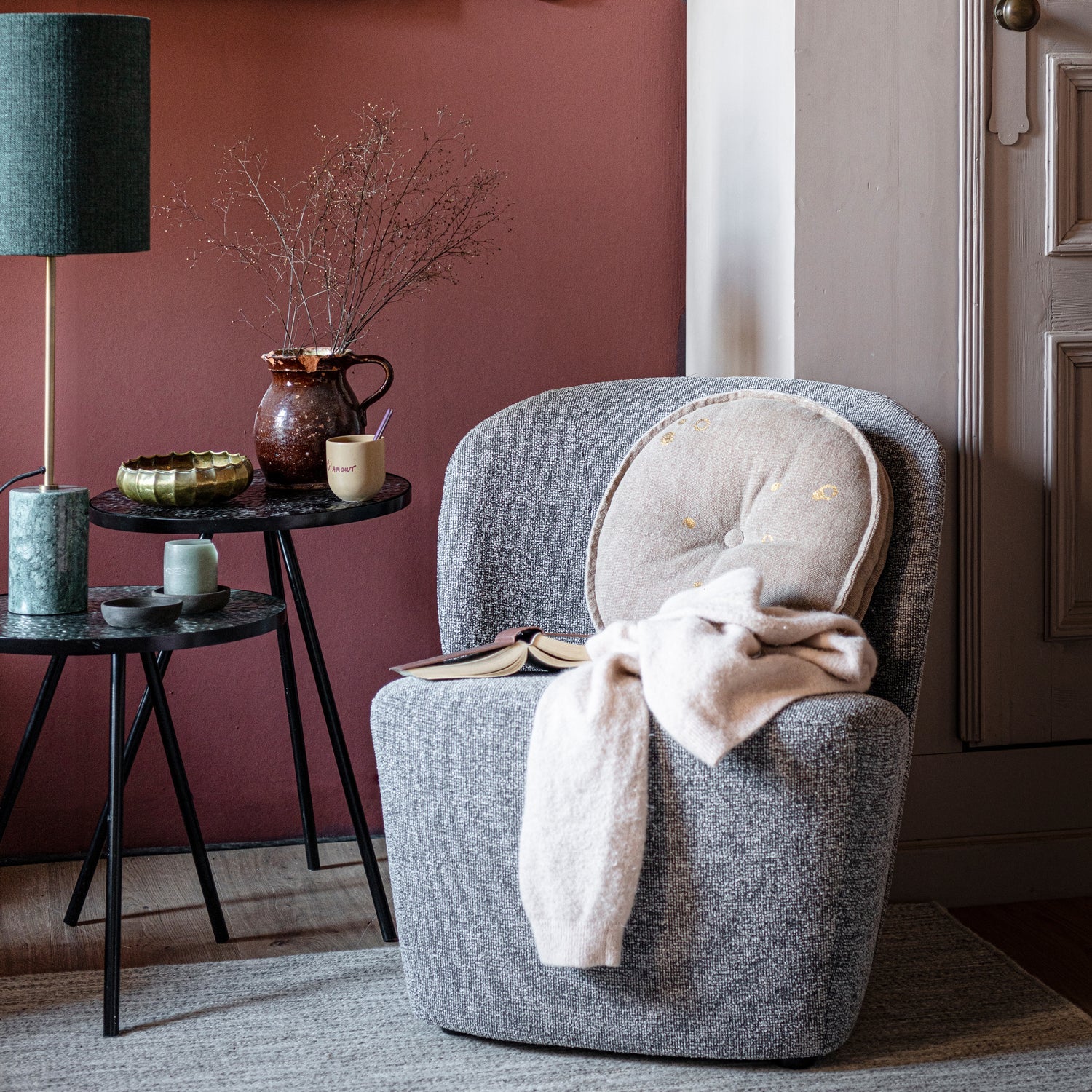 Fotel LOFTY bruin gemêleerd