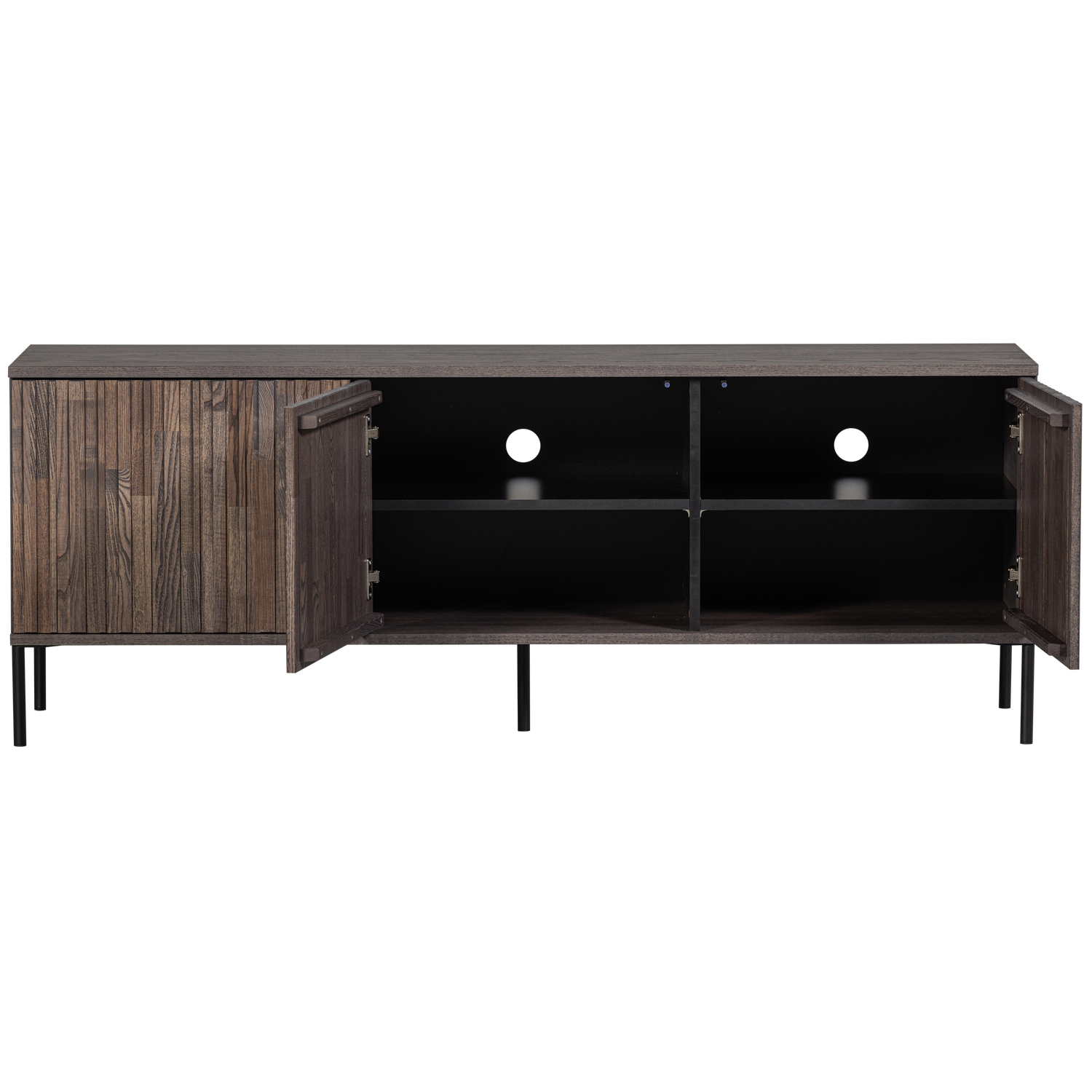 RTV-Sideboard NEW GRAVURE dunkelbraun Eschenfurnier