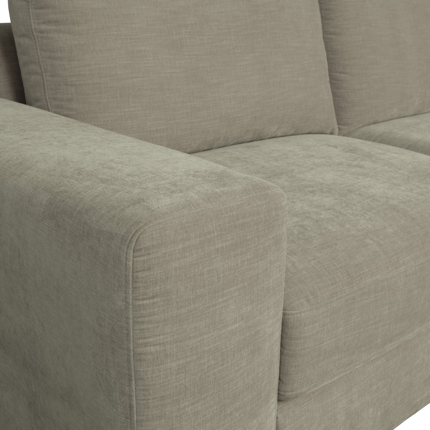 Sofa FAMILY - moduł końcowy lewostronny ciepły szary – Woood
