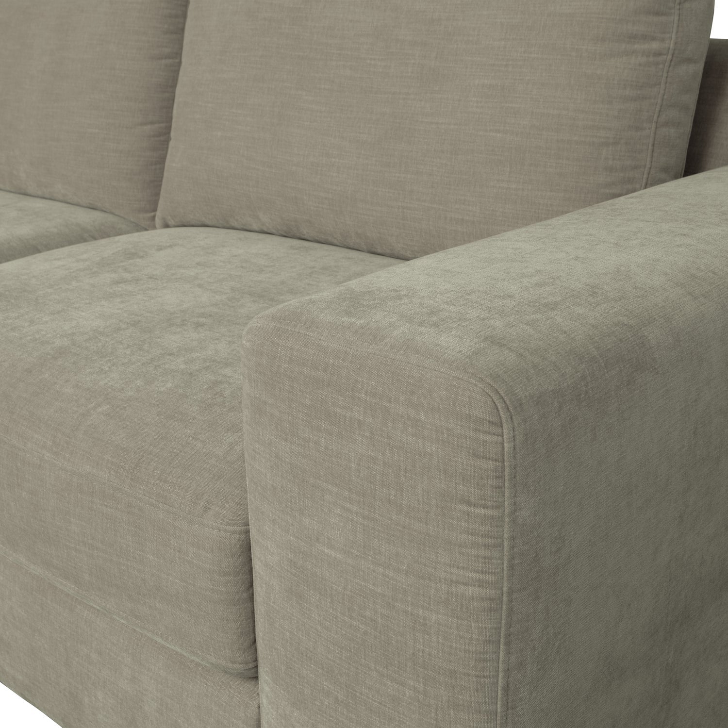 Sofa FAMILY - moduł końcowy prawostronny ciepły szary – Woood