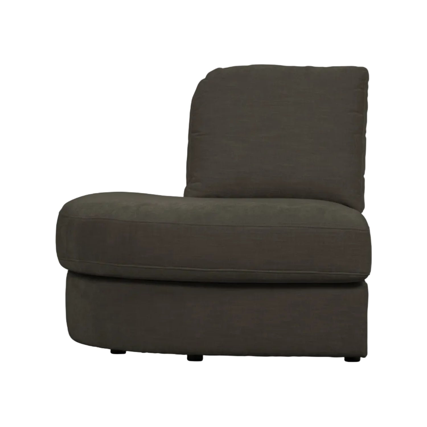 Sofa FAMILY - offenes Element linksseitig in Anthrazit [Amelia]