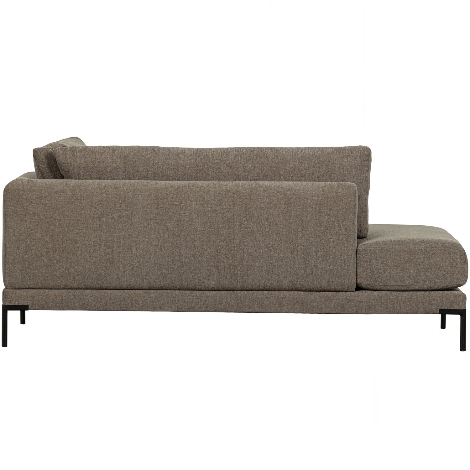 Szezlong prawostronny COUPLE taupe – styl japandi